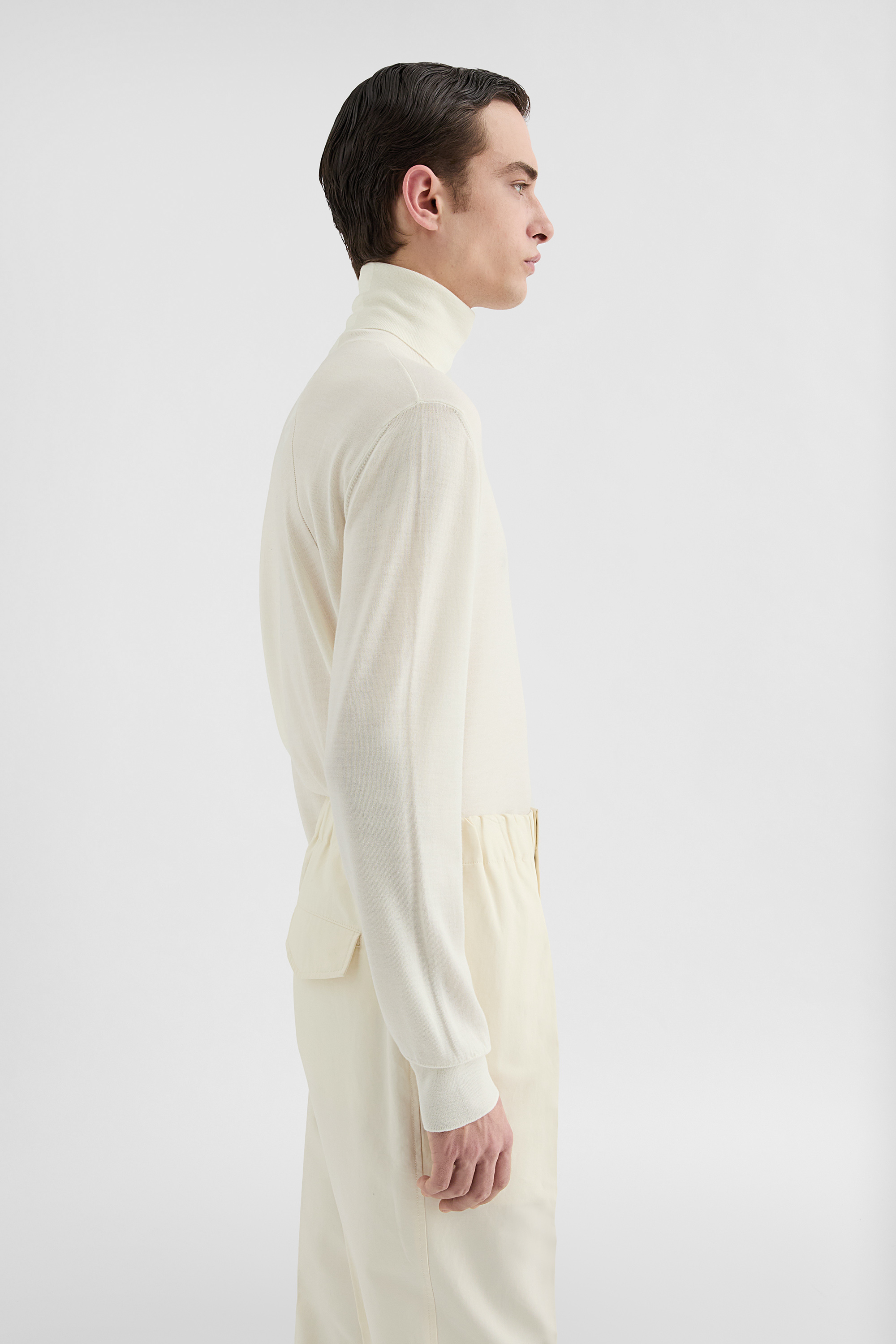 Lightweight Wool High-Neck Sweater - Sweaters - Image 2