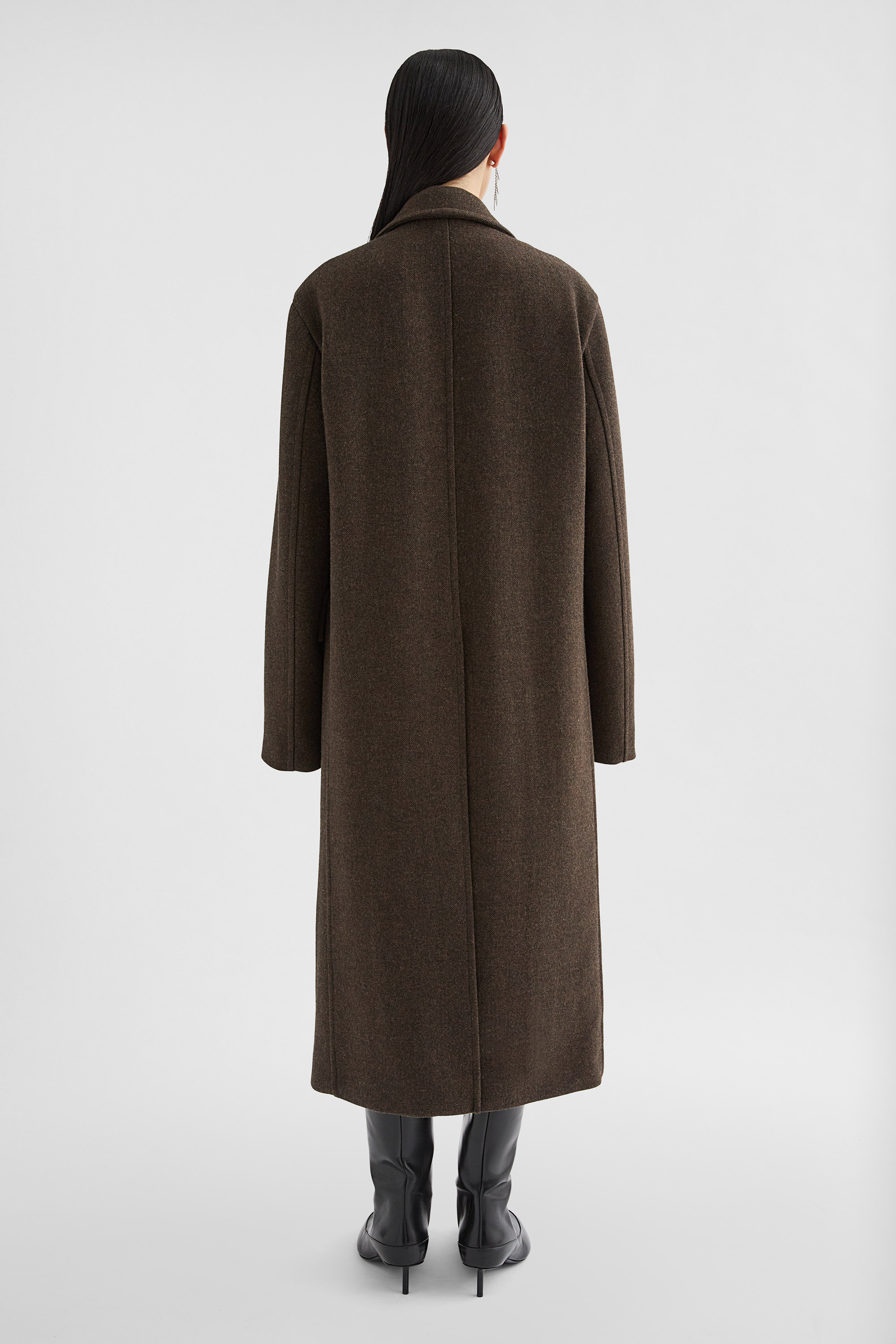 Melanged Wool Coat - Coats - Image 4