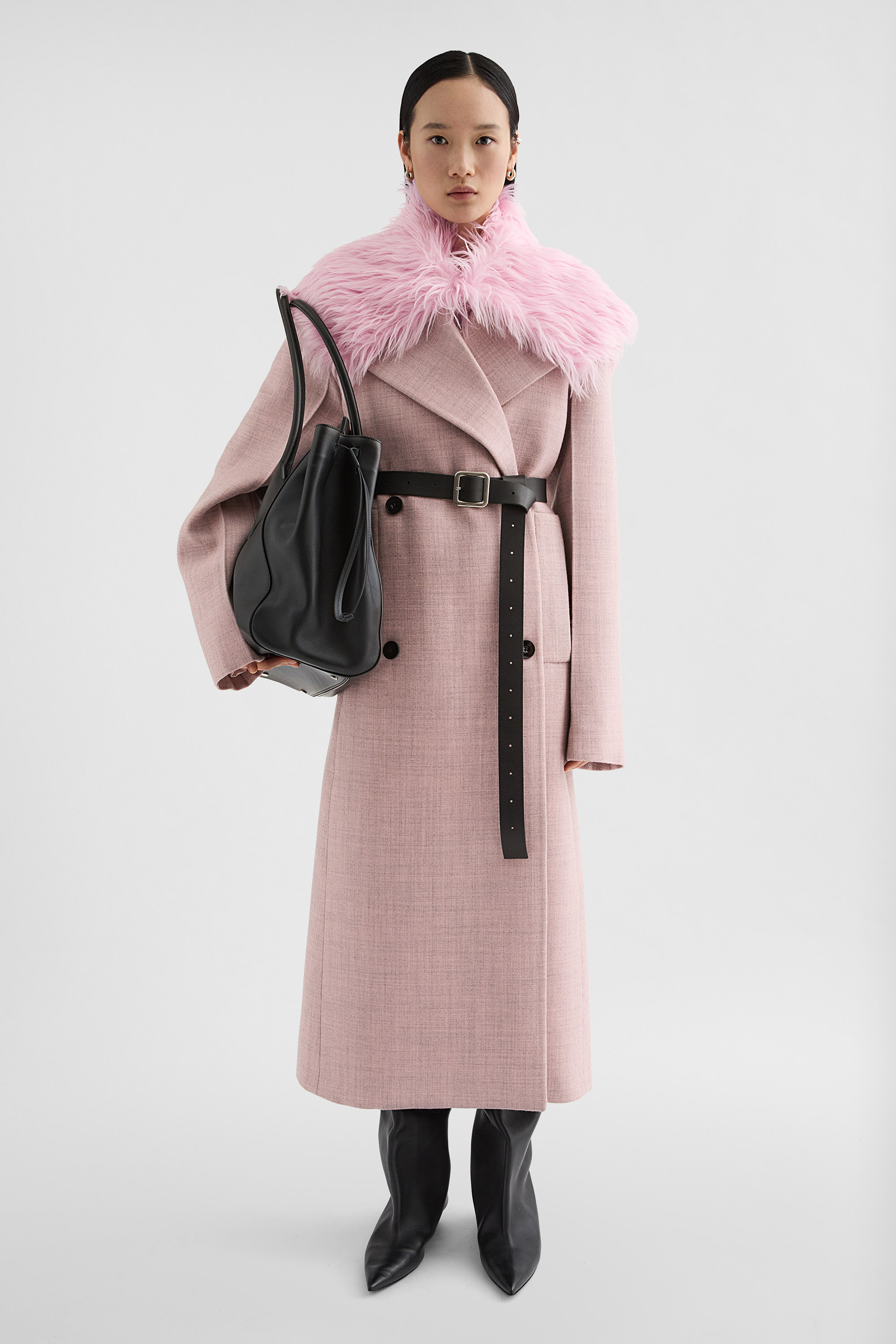 Manteau en laine chinée - Manteaux - Image 1
