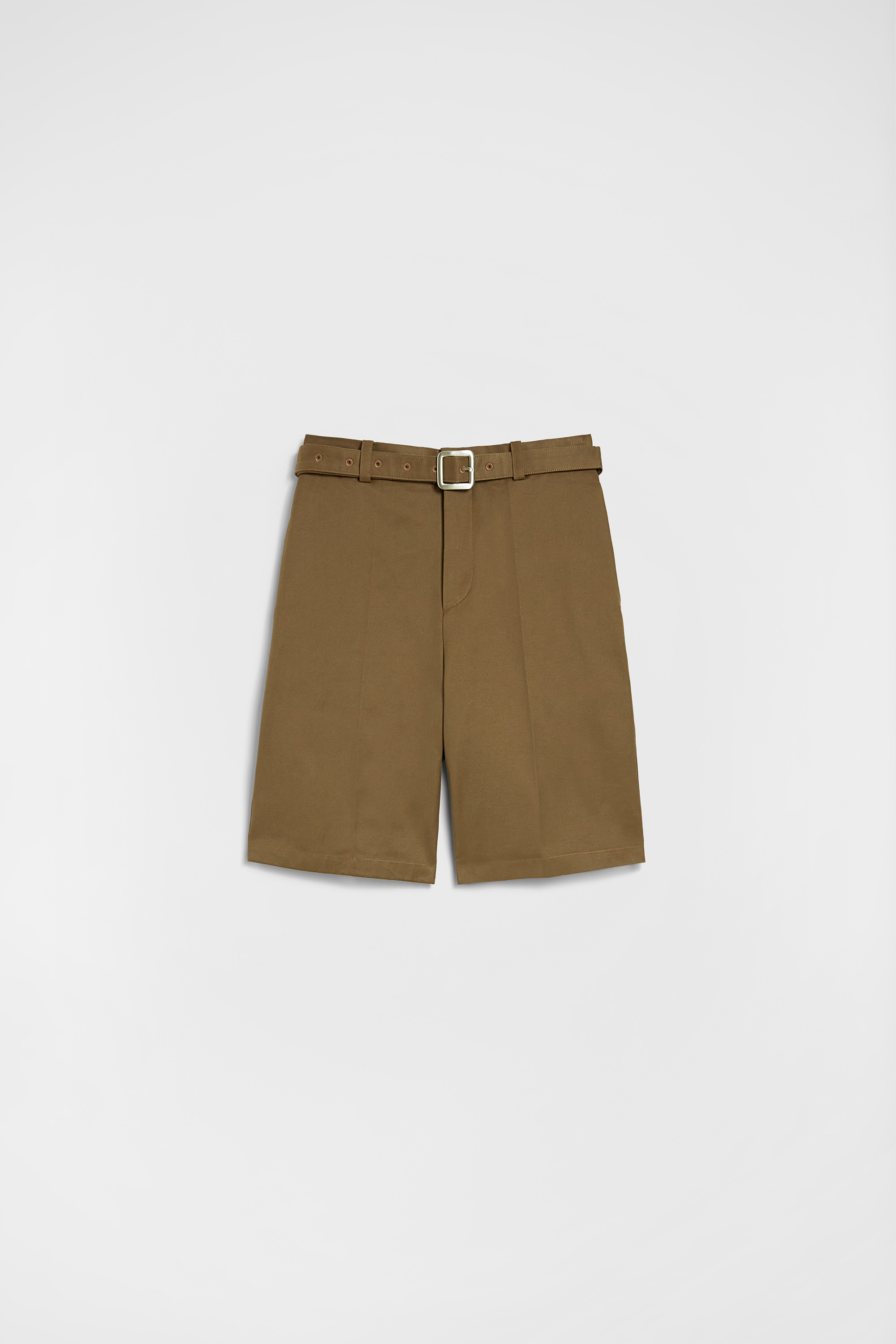 Cotton Belted Shorts - Trousers - Image 6