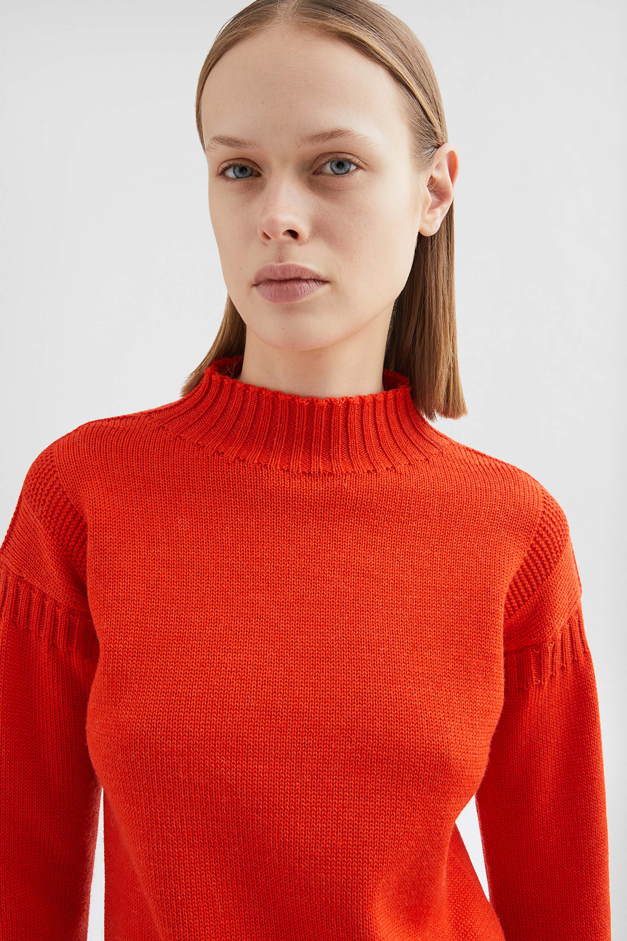 Wool Mock-Neck Sweater - Sweaters - Image 3