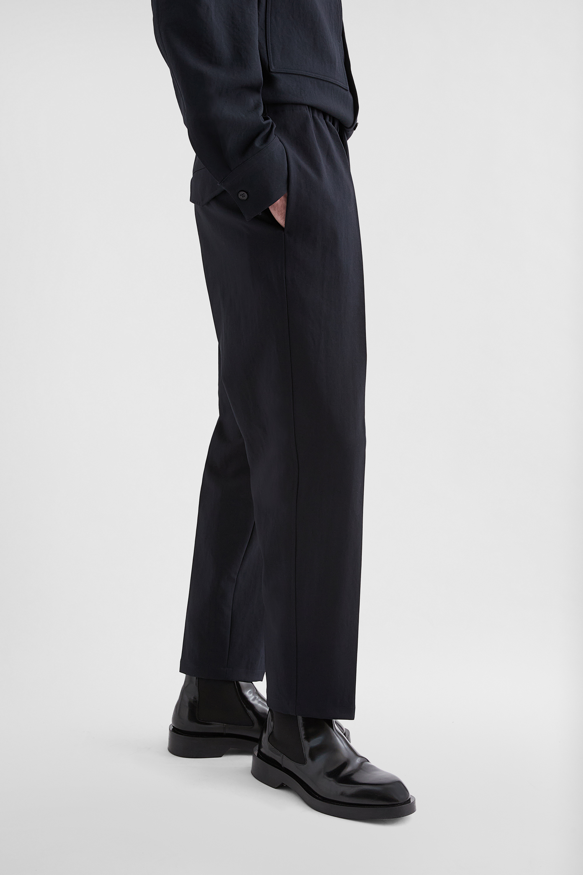Technical  Serge Tapered Trousers - Trousers - Image 3