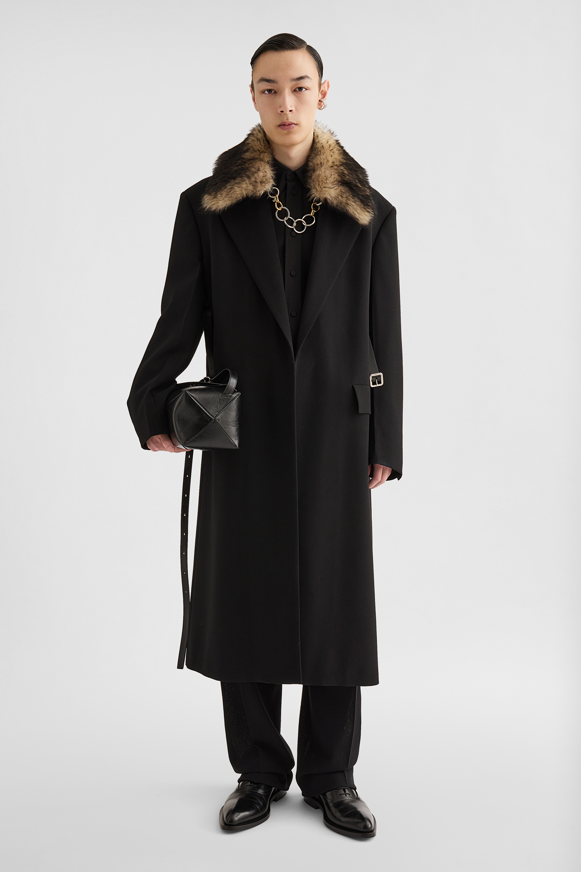 Wool Canvas Tailored Coat - Coats - Image 1