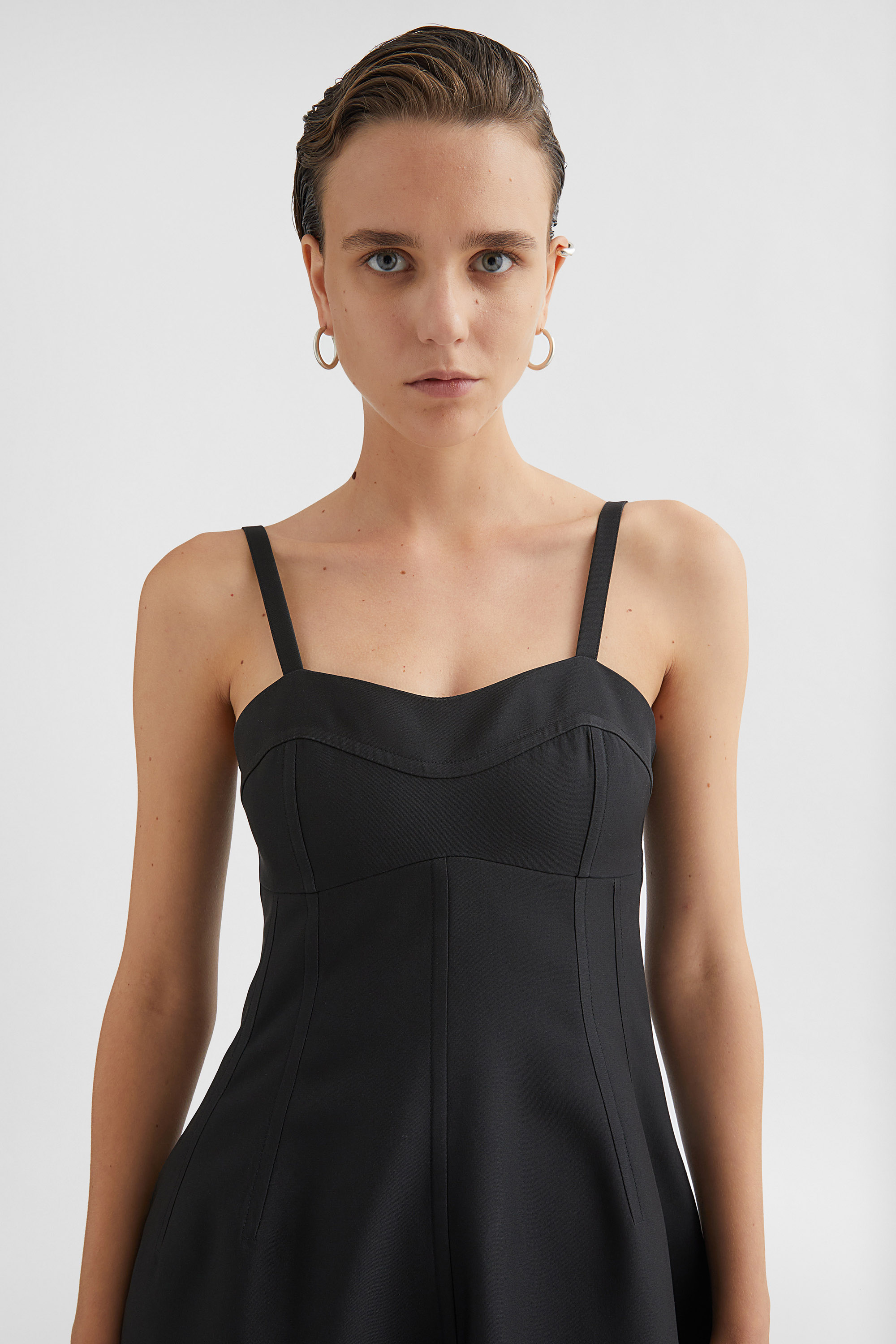 Bustier-Kleid aus technischem Gabardine - Kleider - Image 3