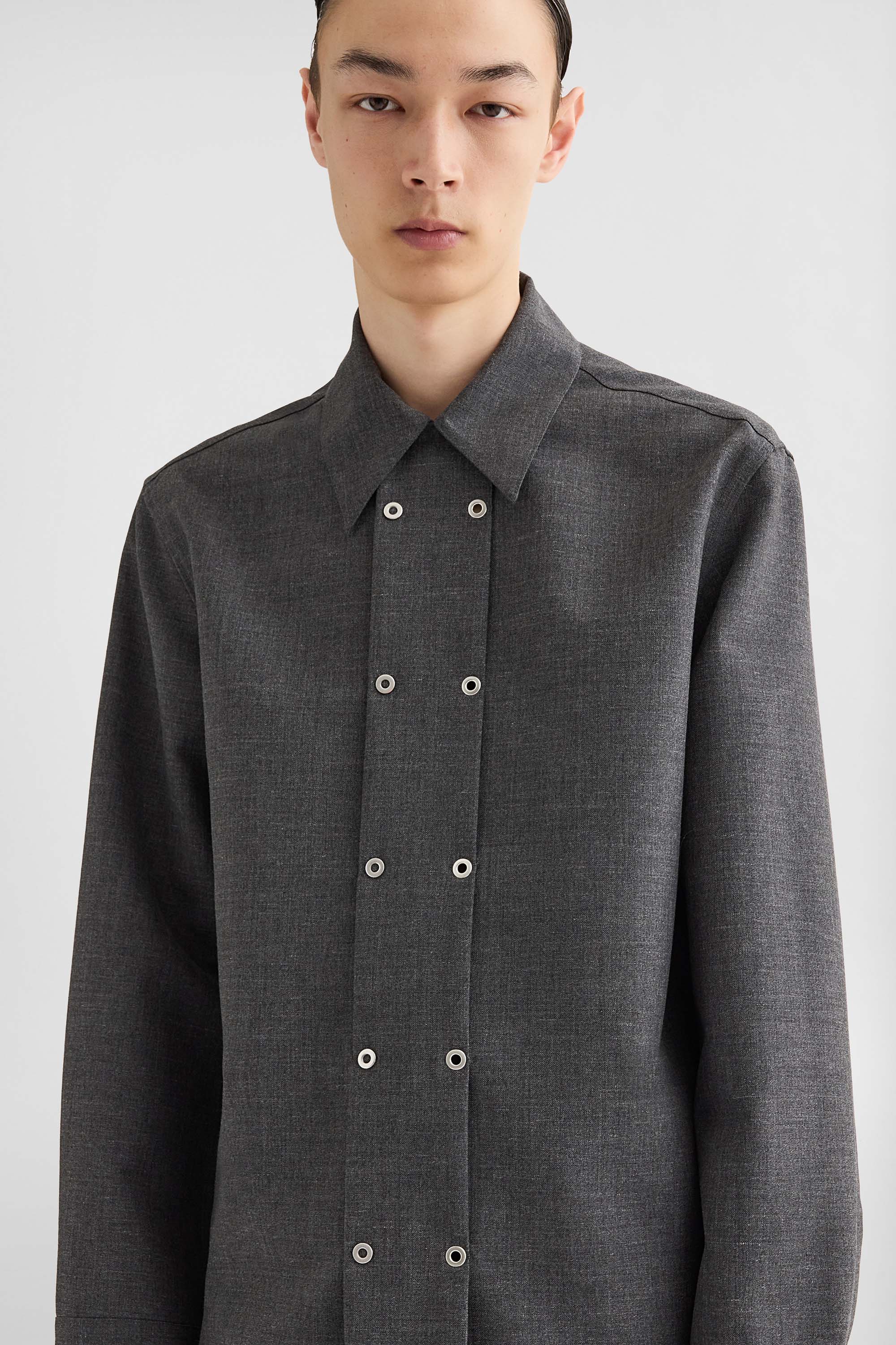 Melanged Wool Shirt - Shirts - Image 3