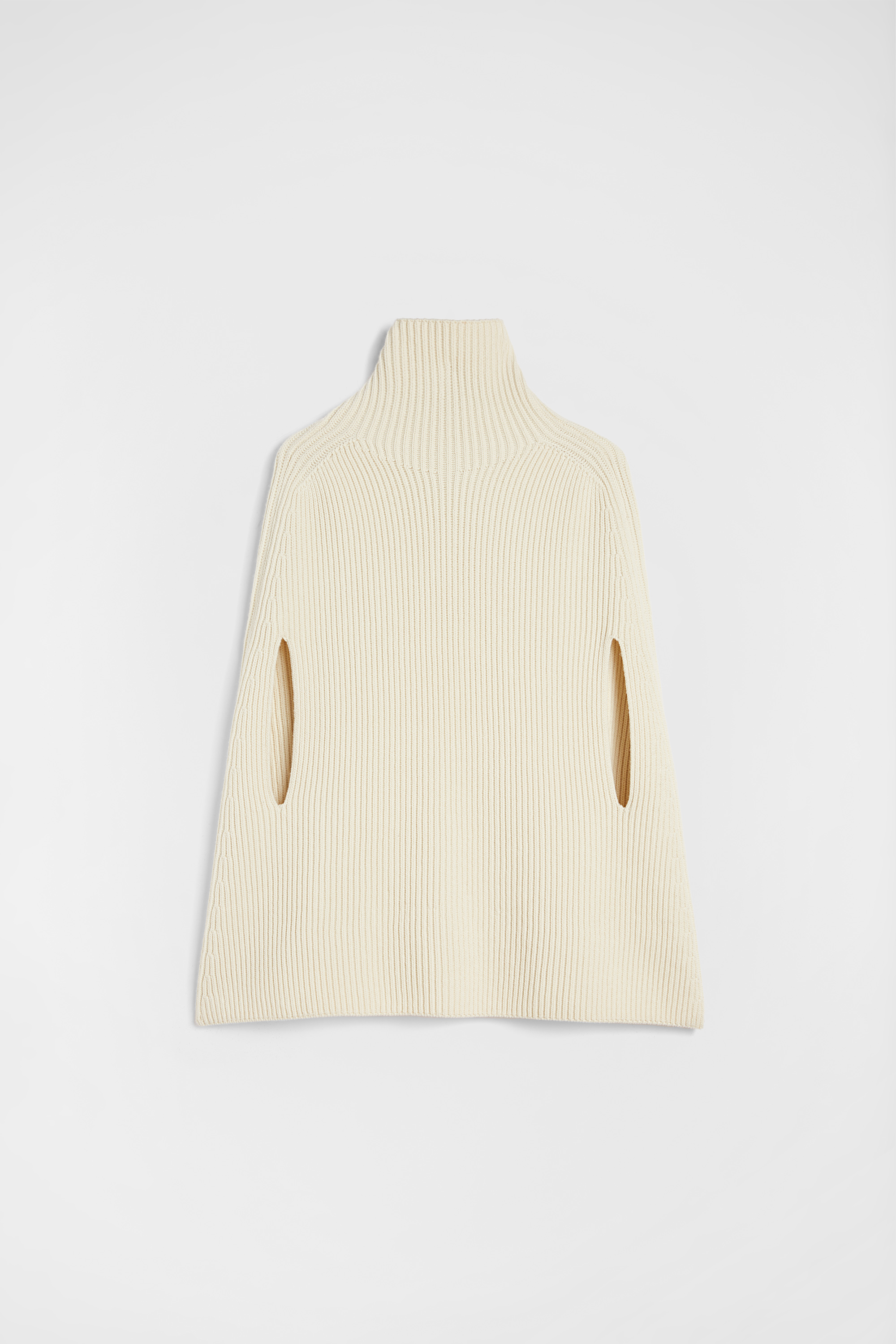 Midweight Wool High-Neck Cape - Sweaters - Image 5