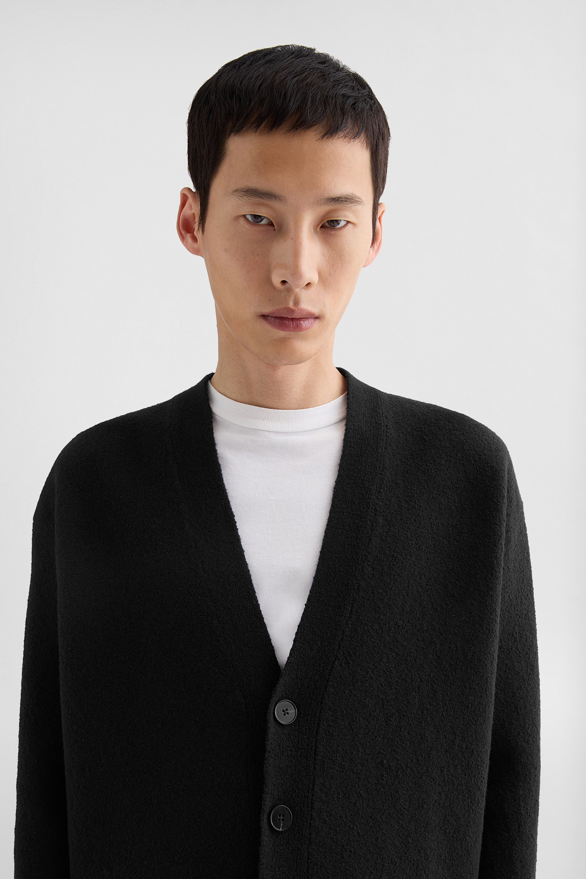 Wool V-Neck Cardigan - Cardigans - Image 3