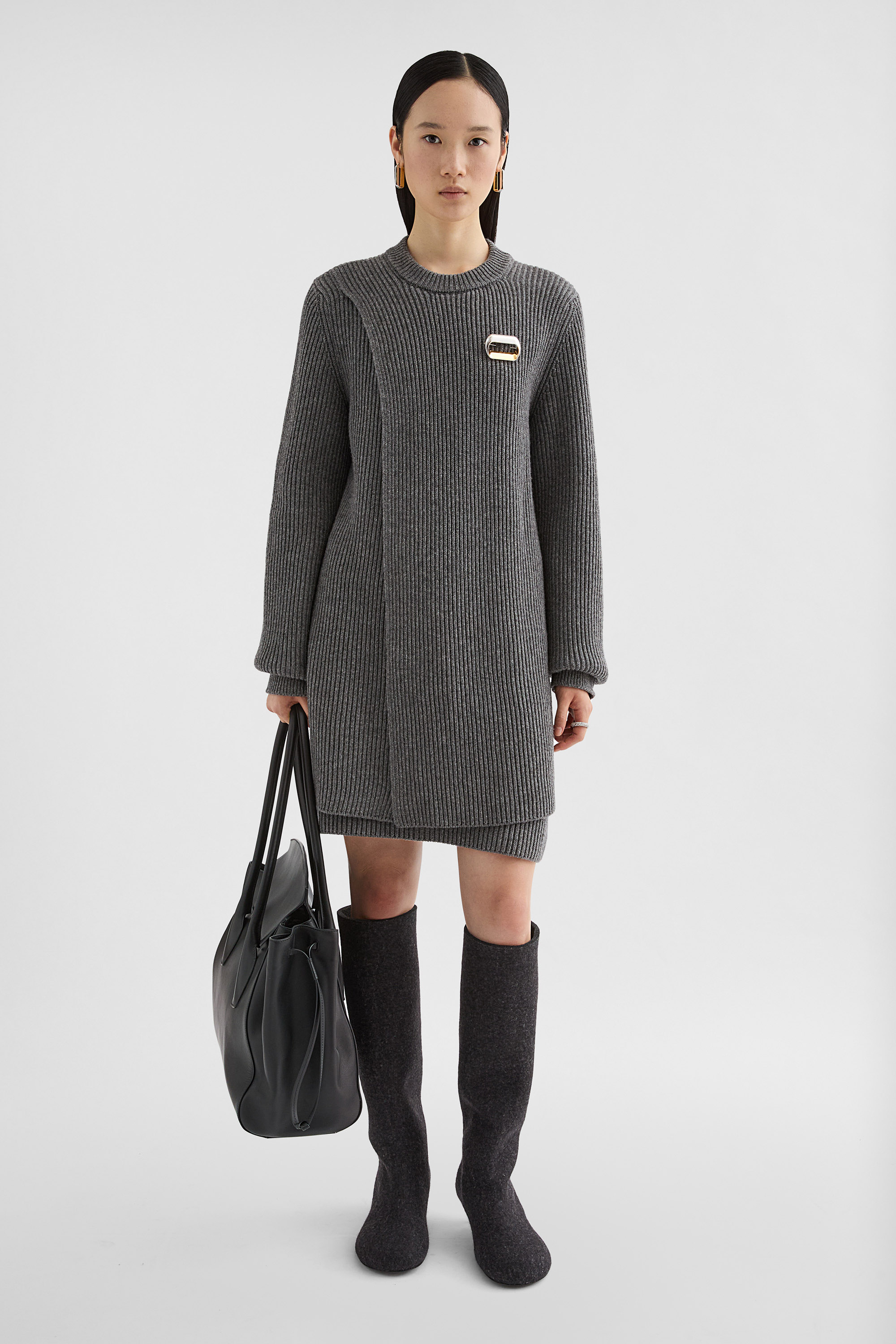 Midweight Wool Mini Dress - Sweaters - Image 1