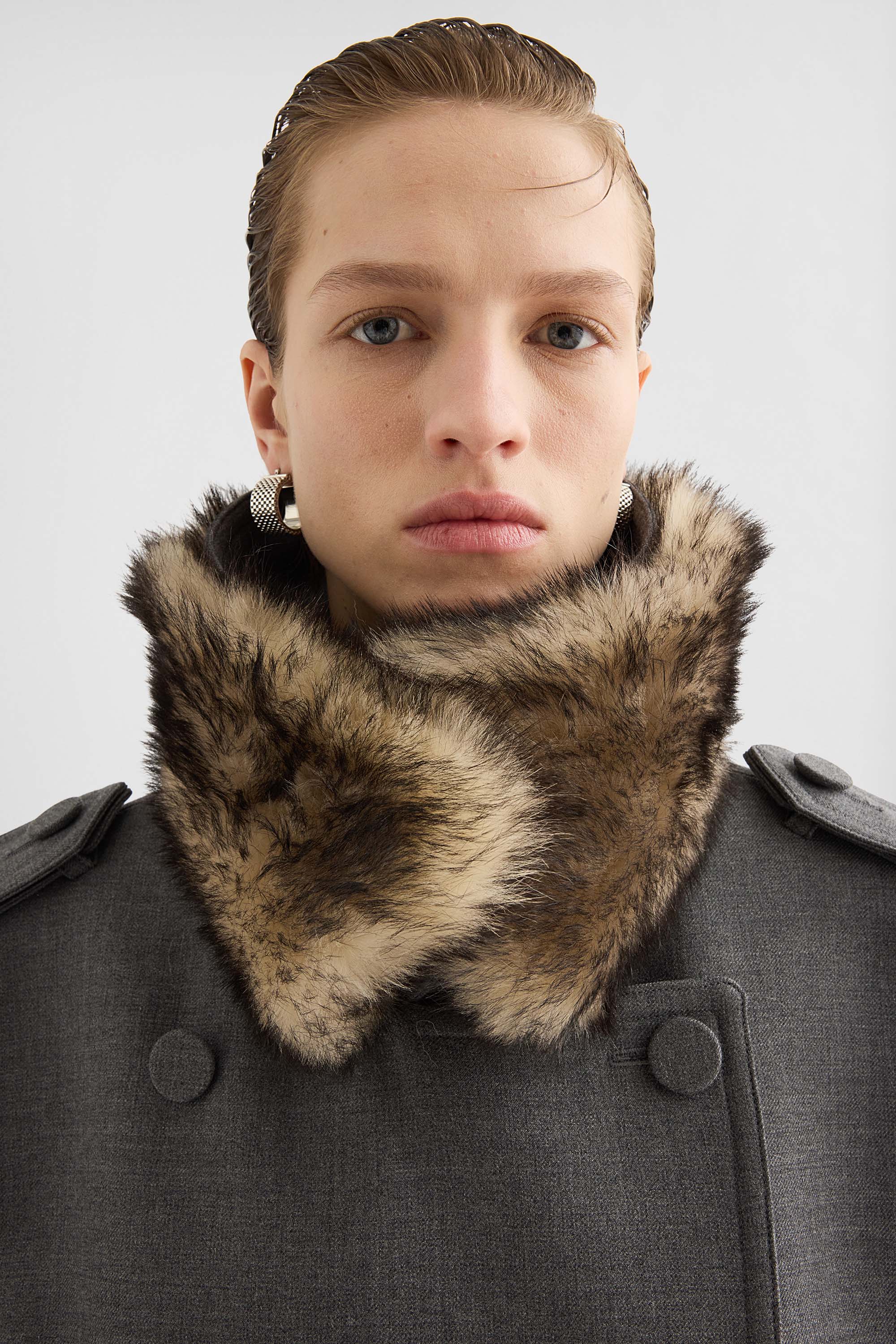 Manteau en gabardine de laine - Manteaux - Image 3