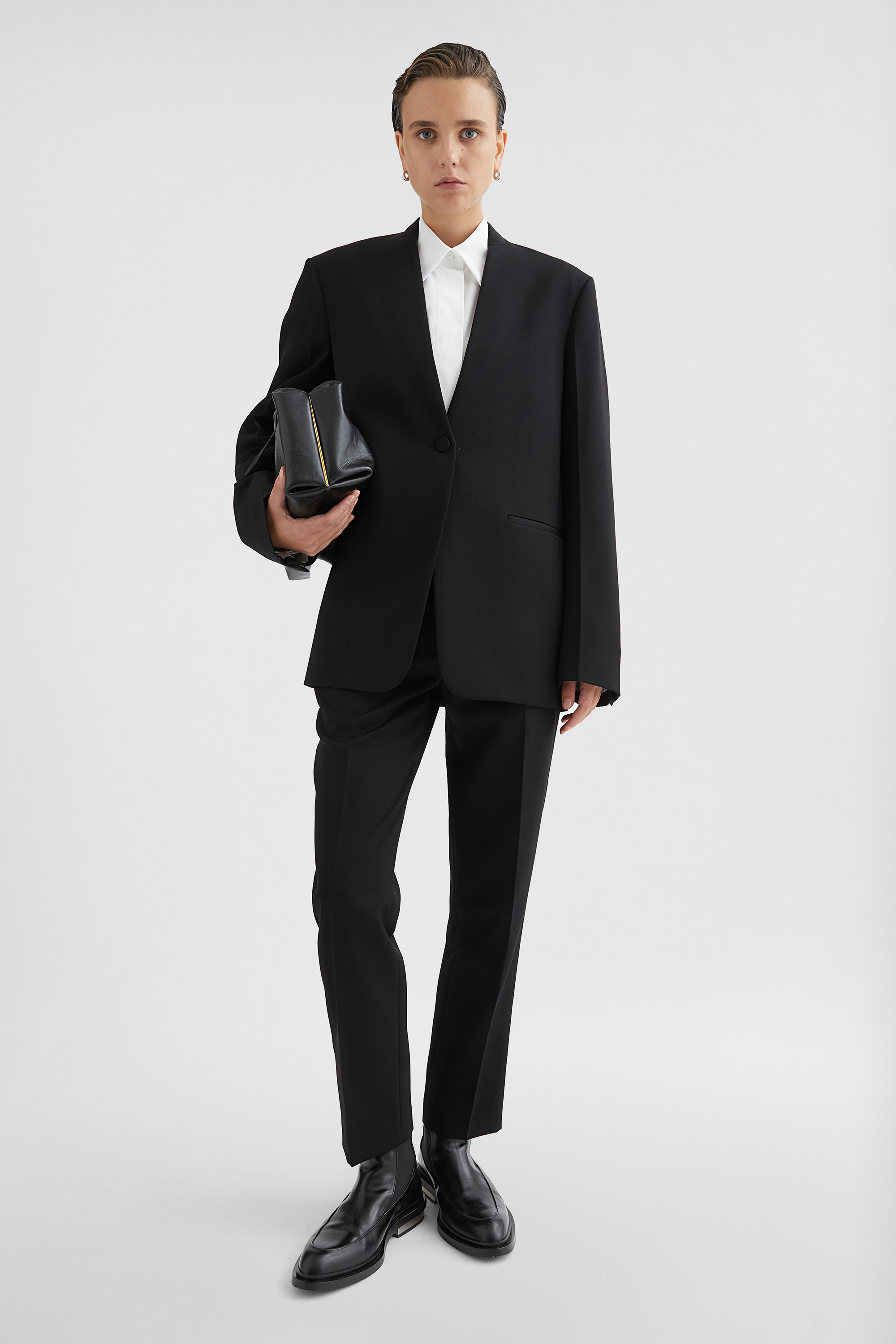 Wool Tailored Trousers - Trousers - Image 1