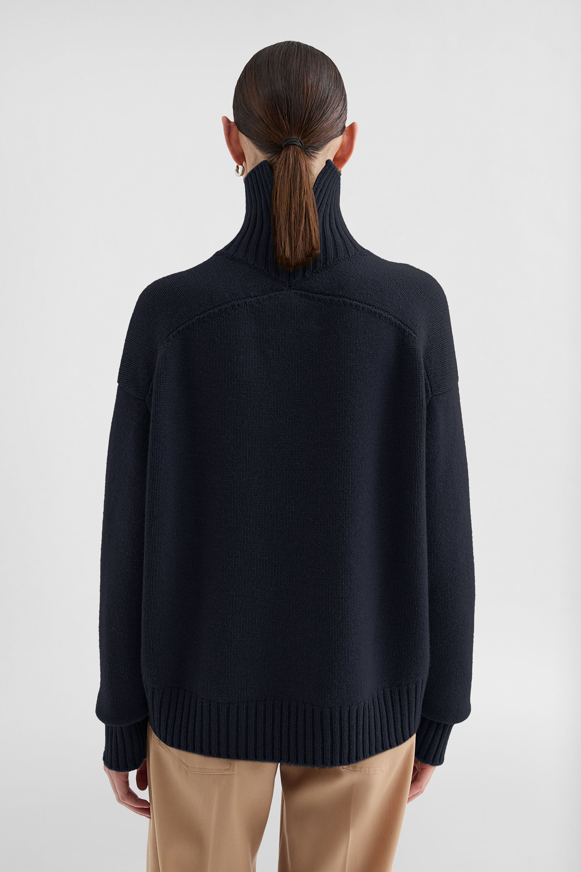 Cashmere Blend High-Neck Sweater - Sweaters - Image 4