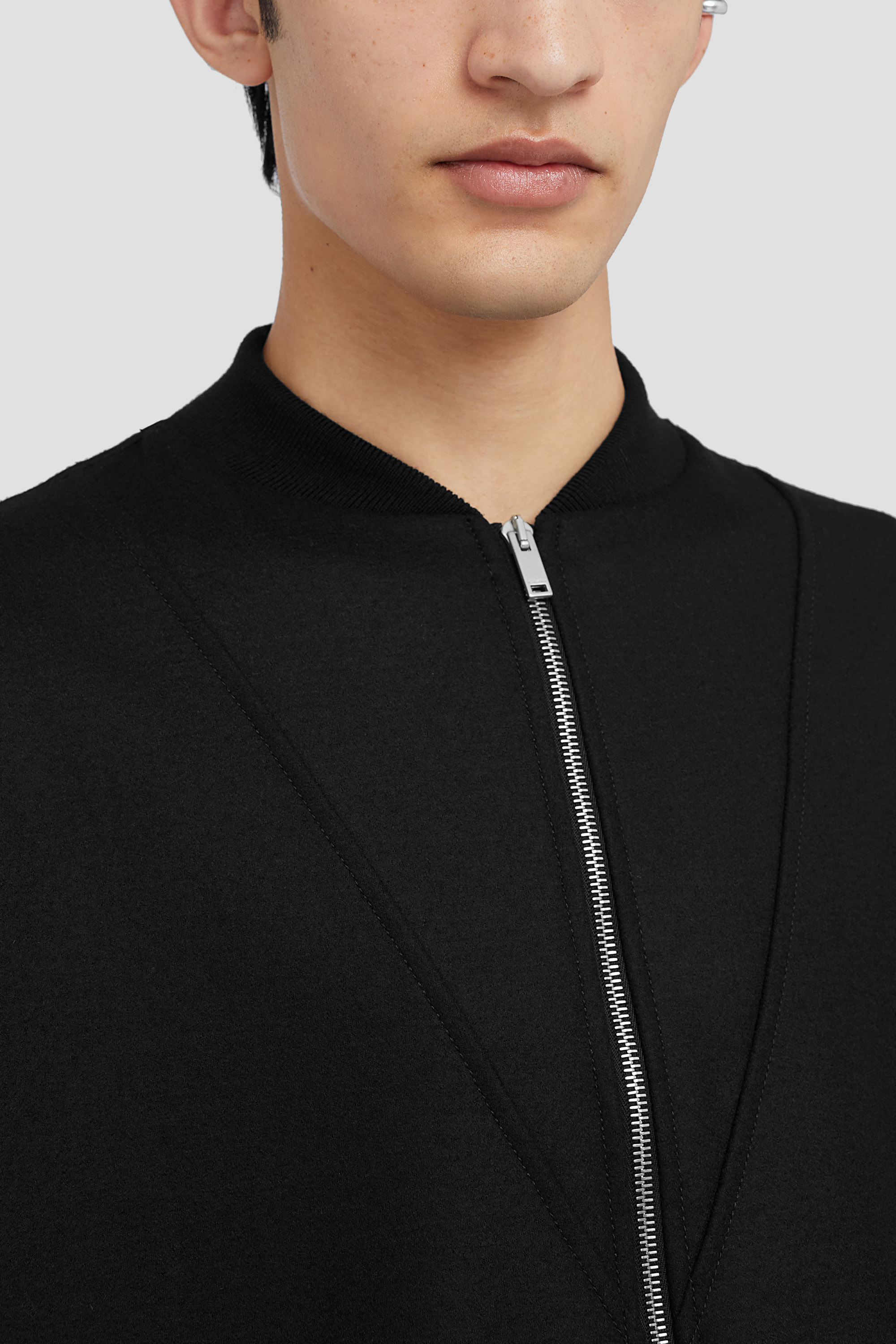 Wool Melton Zip-Up Sweatshirt - Jackets - Image 5