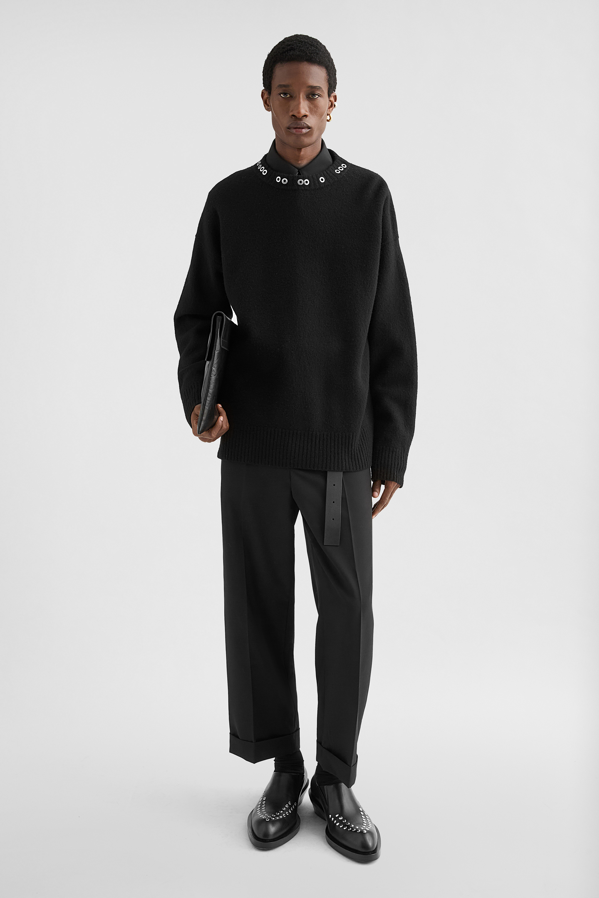 Lightweight Wool Crew-Neck Sweater - Sweaters - Image 1