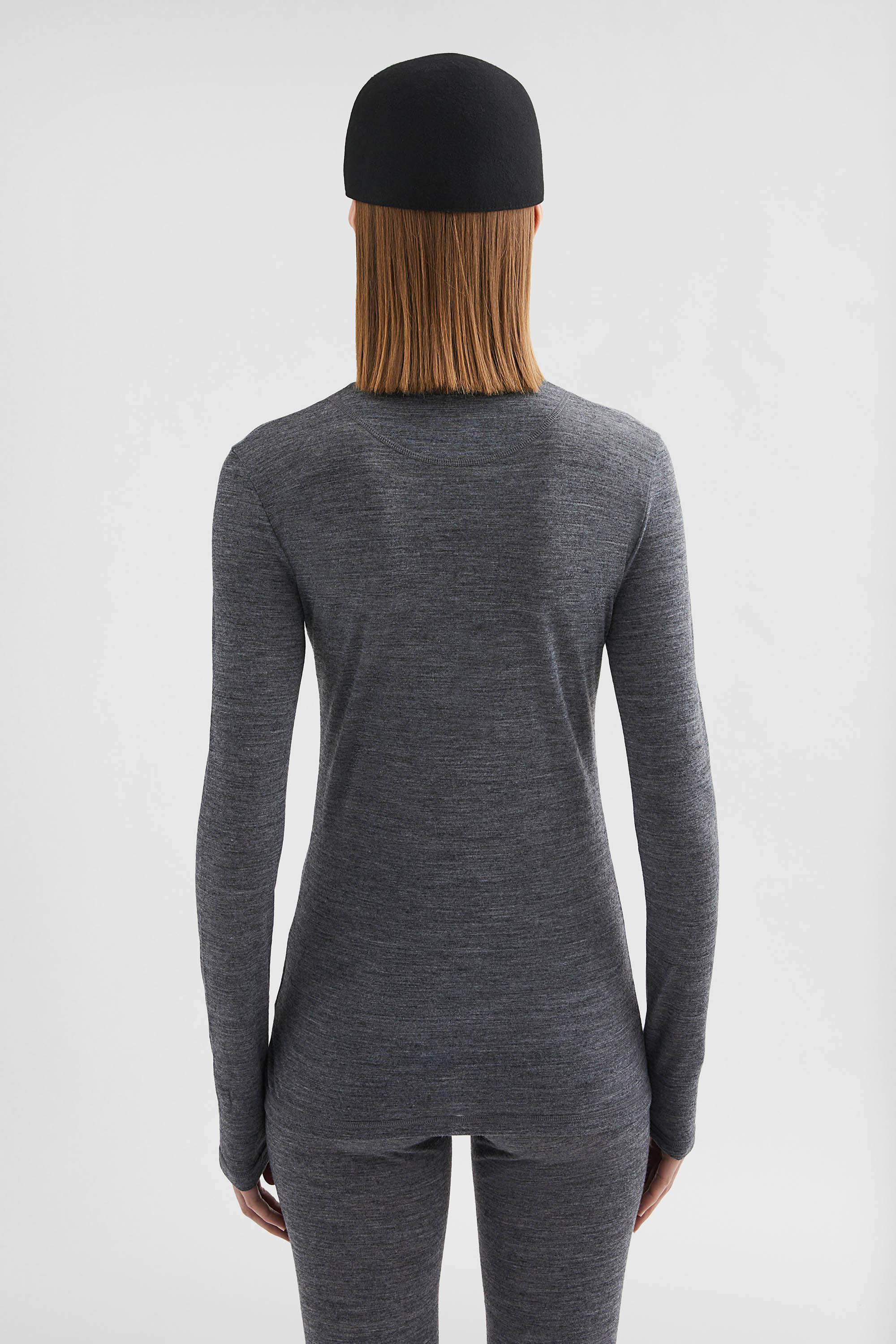 Lightweight Wool Blend High-Neck T-Shirt - T-shirts - Image 4