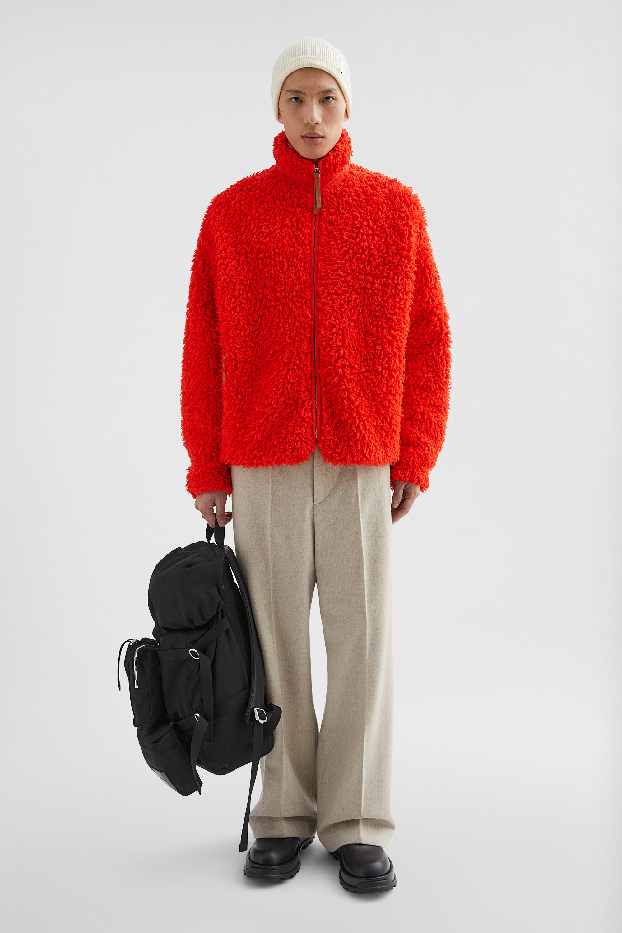 Cotton Fleece Zip-Up Jacket - Jackets - Image 1