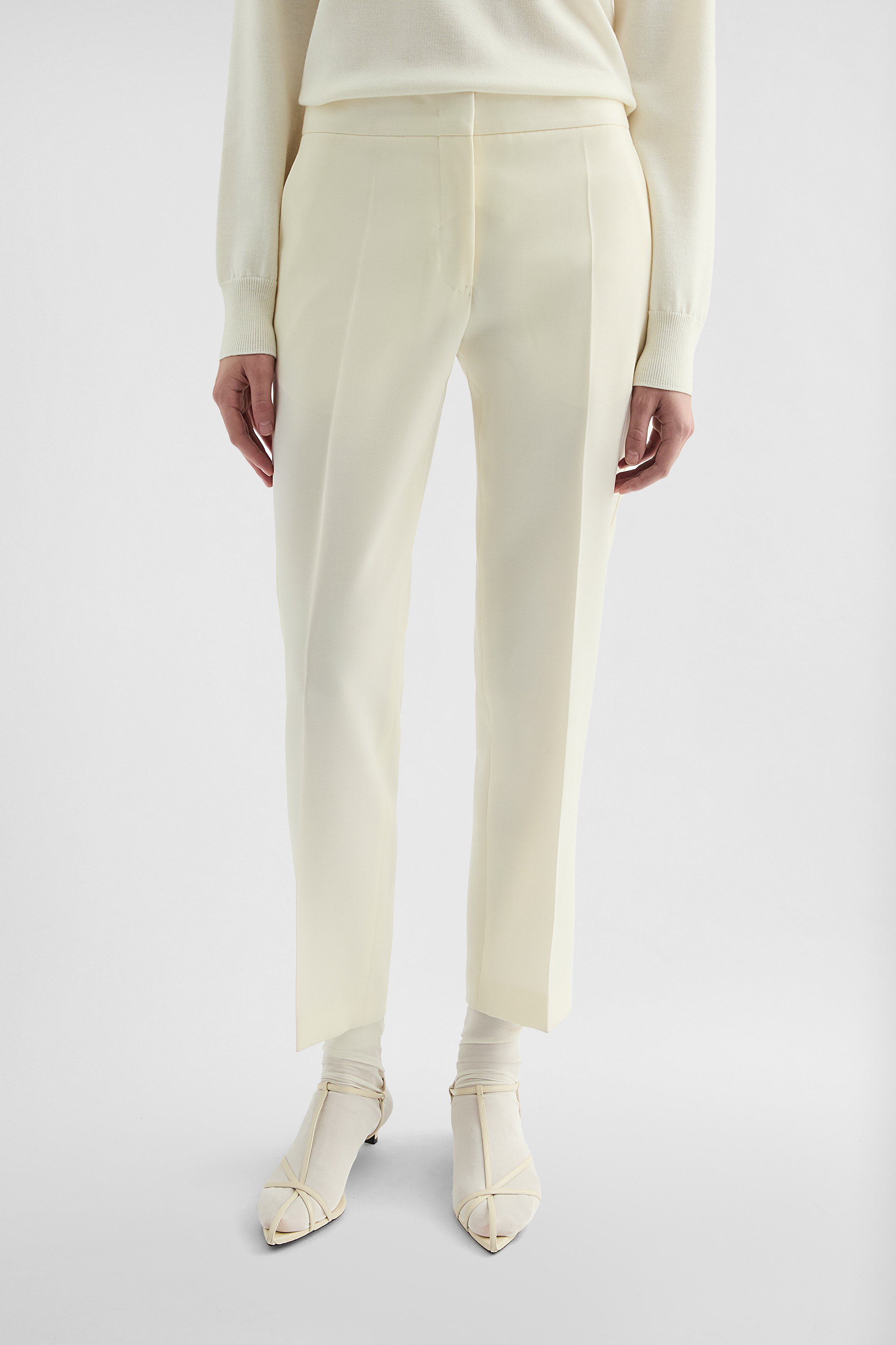 Wool Tailored Trousers - Trousers - Image 2