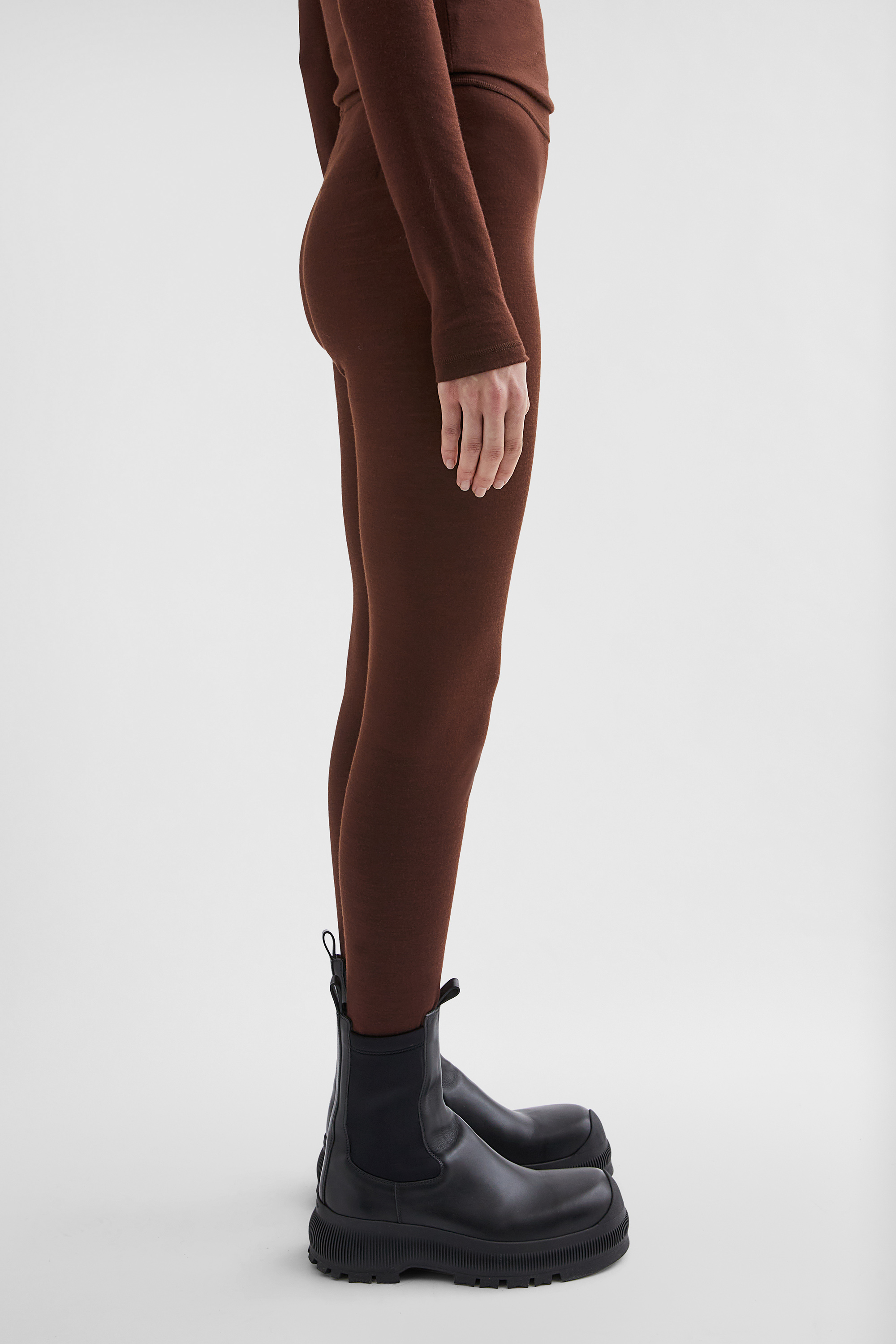 Lightweight Wool Blend Leggings - Trousers - Image 3