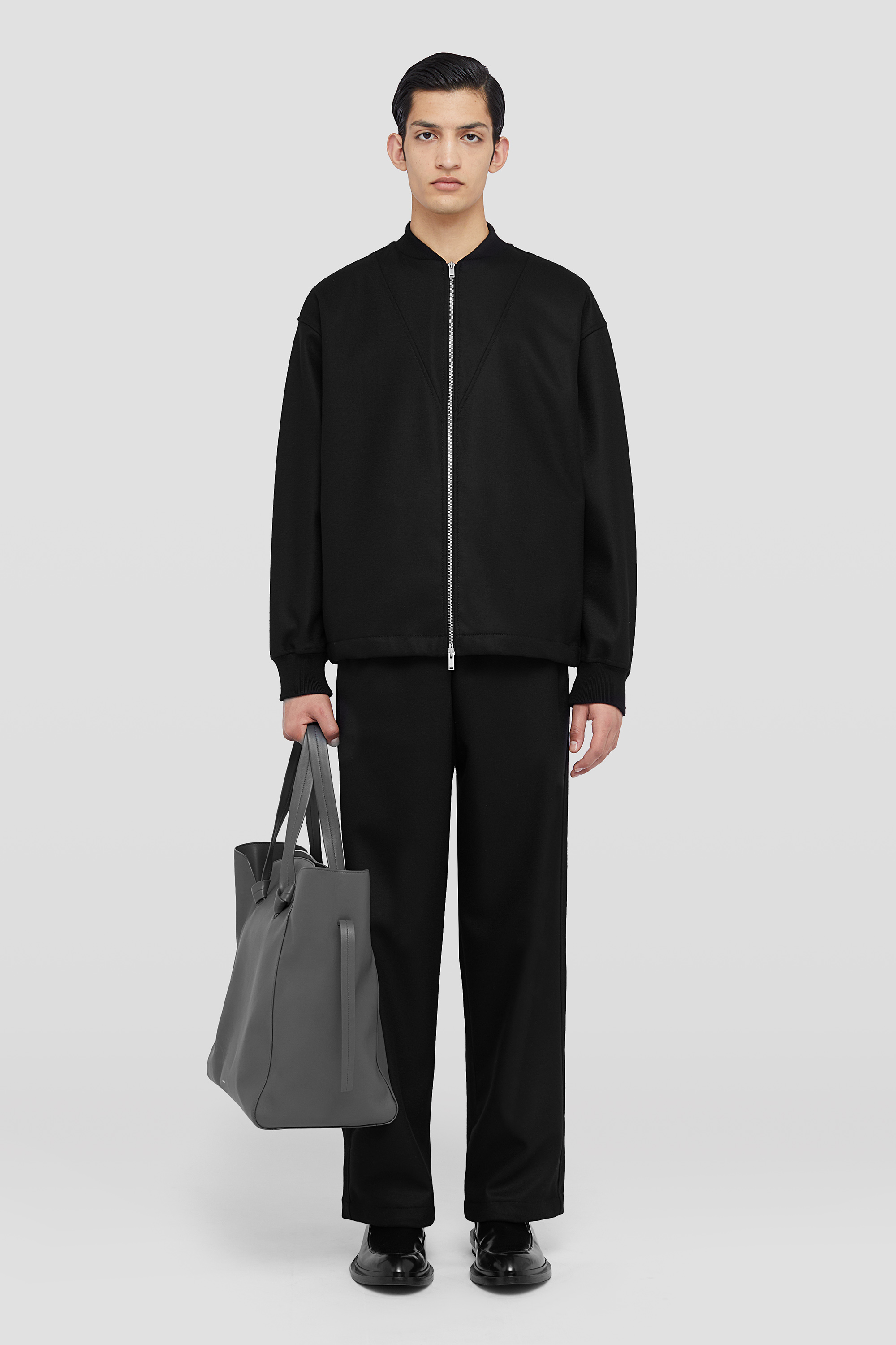 Wool Melton Zip-Up Sweatshirt - Jackets - Image 1