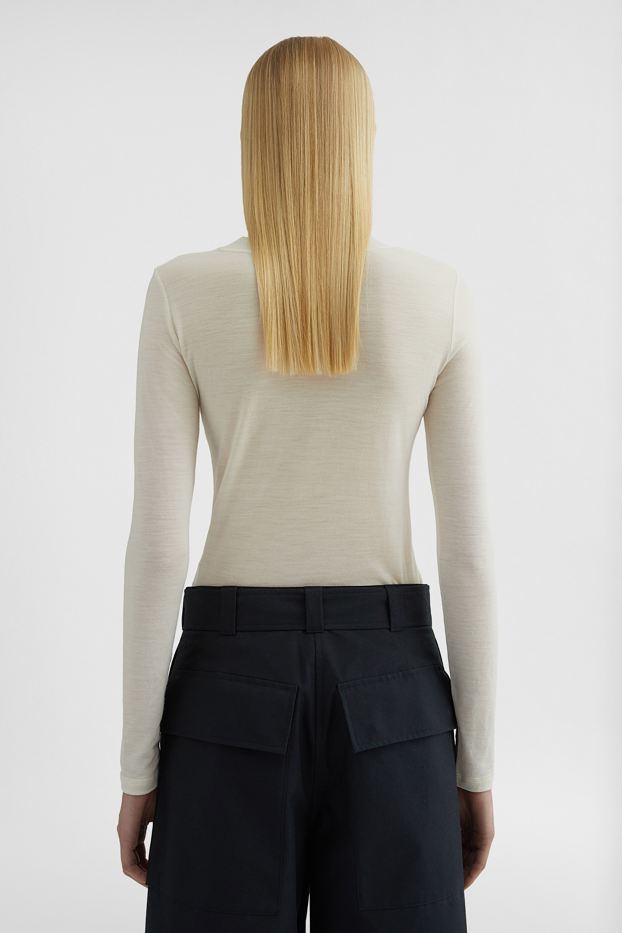 Lightweight Wool Blend Crew-Neck T-Shirt - T-shirts - Image 4