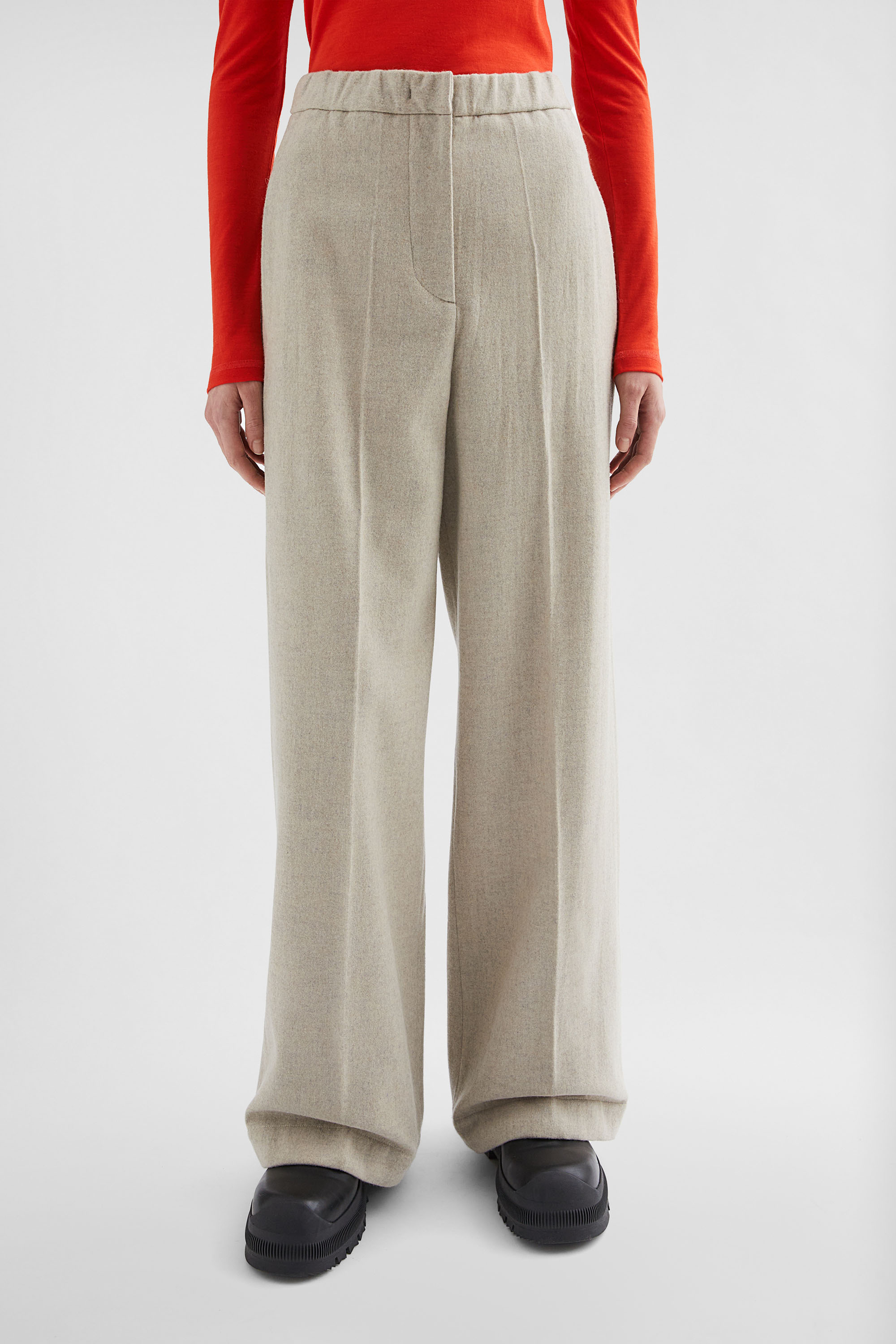 Wool Flannel Trousers - Trousers - Image 2
