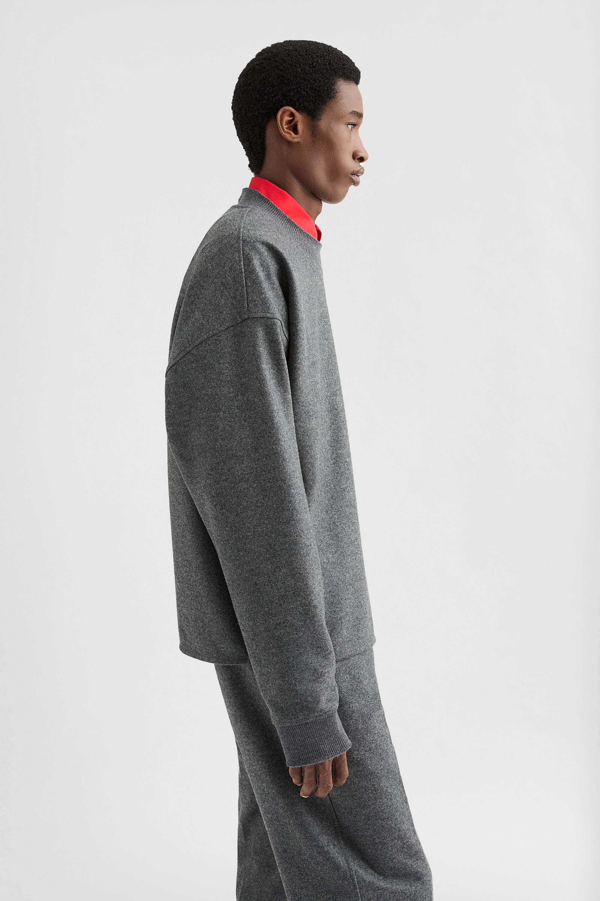Wool Melton Crew-Neck Sweatshirt - Sweatshirts - Image 2