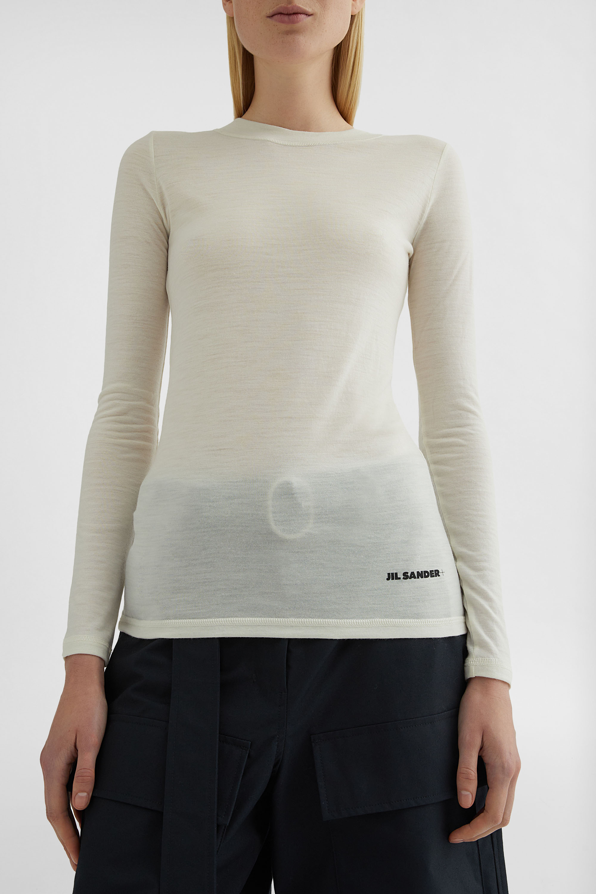 Lightweight Wool Blend Crew-Neck T-Shirt - T-shirts - Image 3