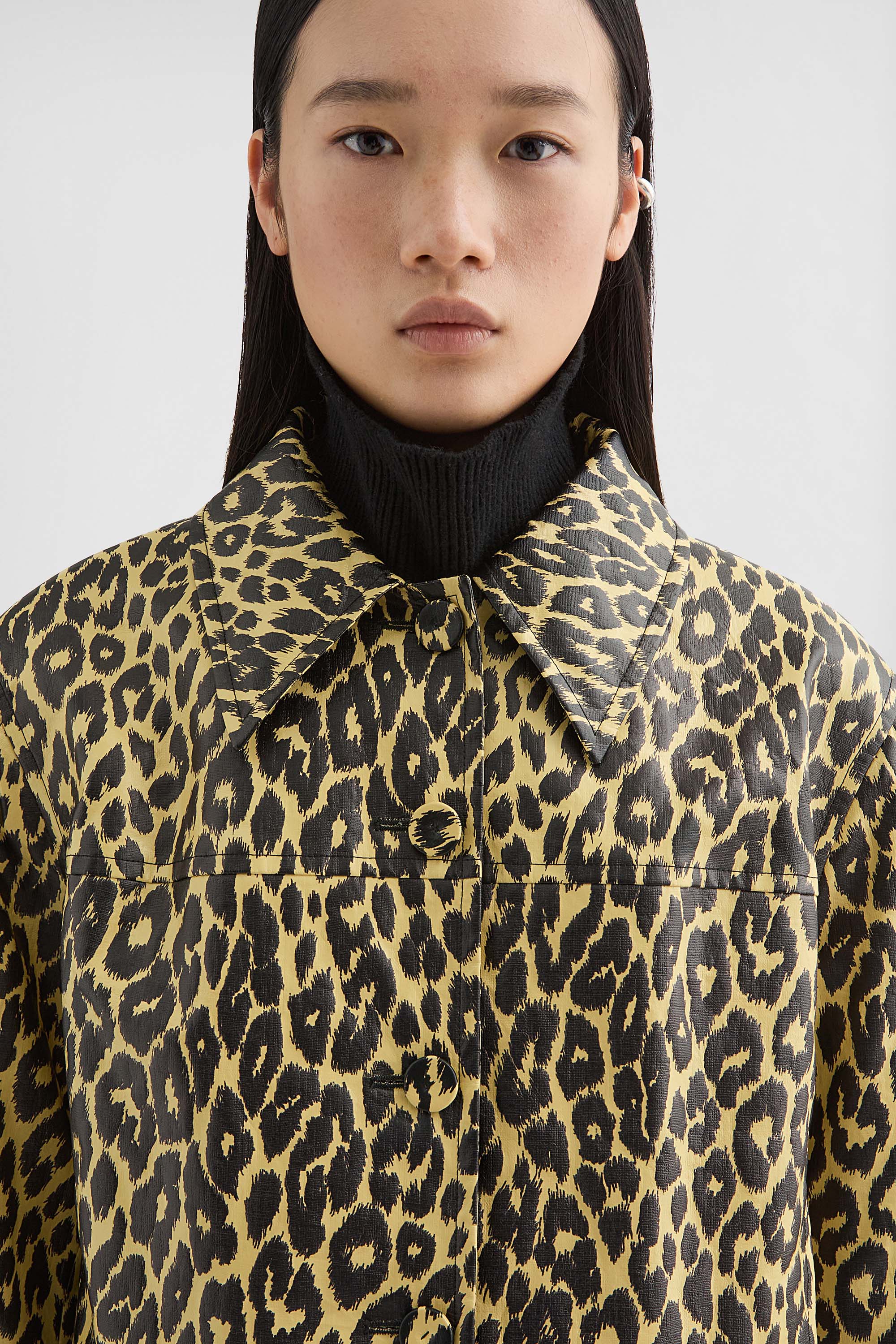 Patent Linen Printed Jacket - Jackets - Image 5