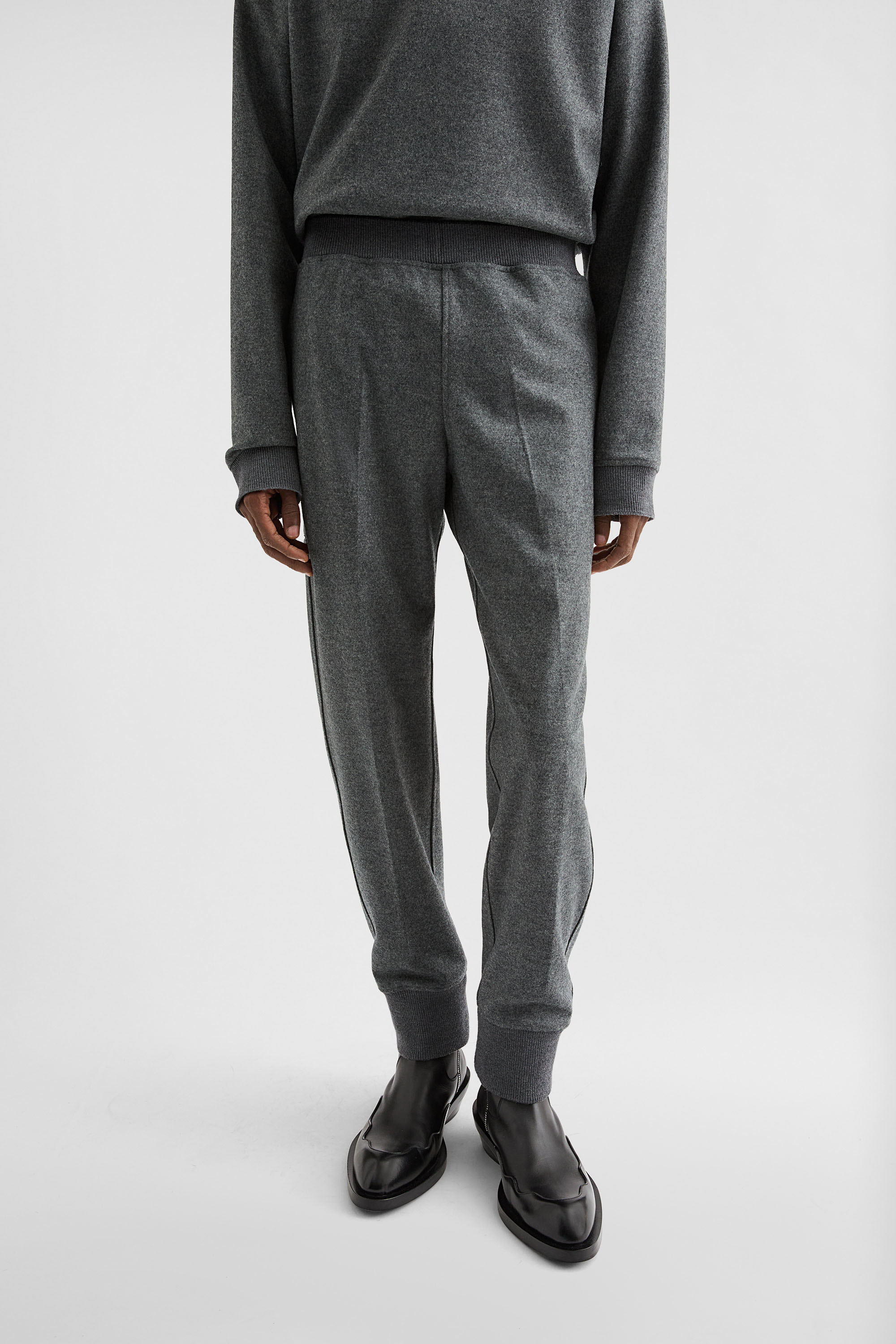 Wool Melton Sweatpants - Trousers - Image 2