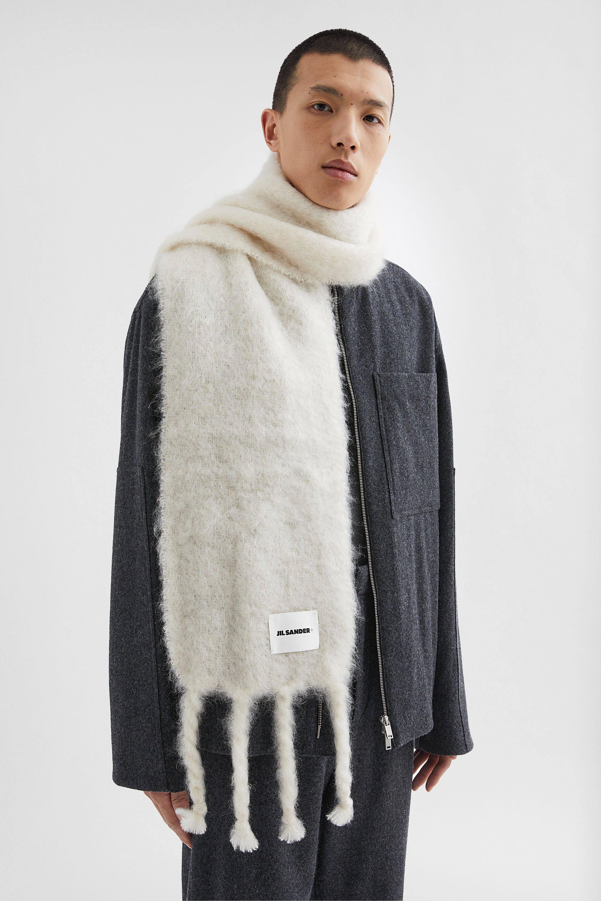 Slim Wool Blend Scarf - Scarves - Image 3