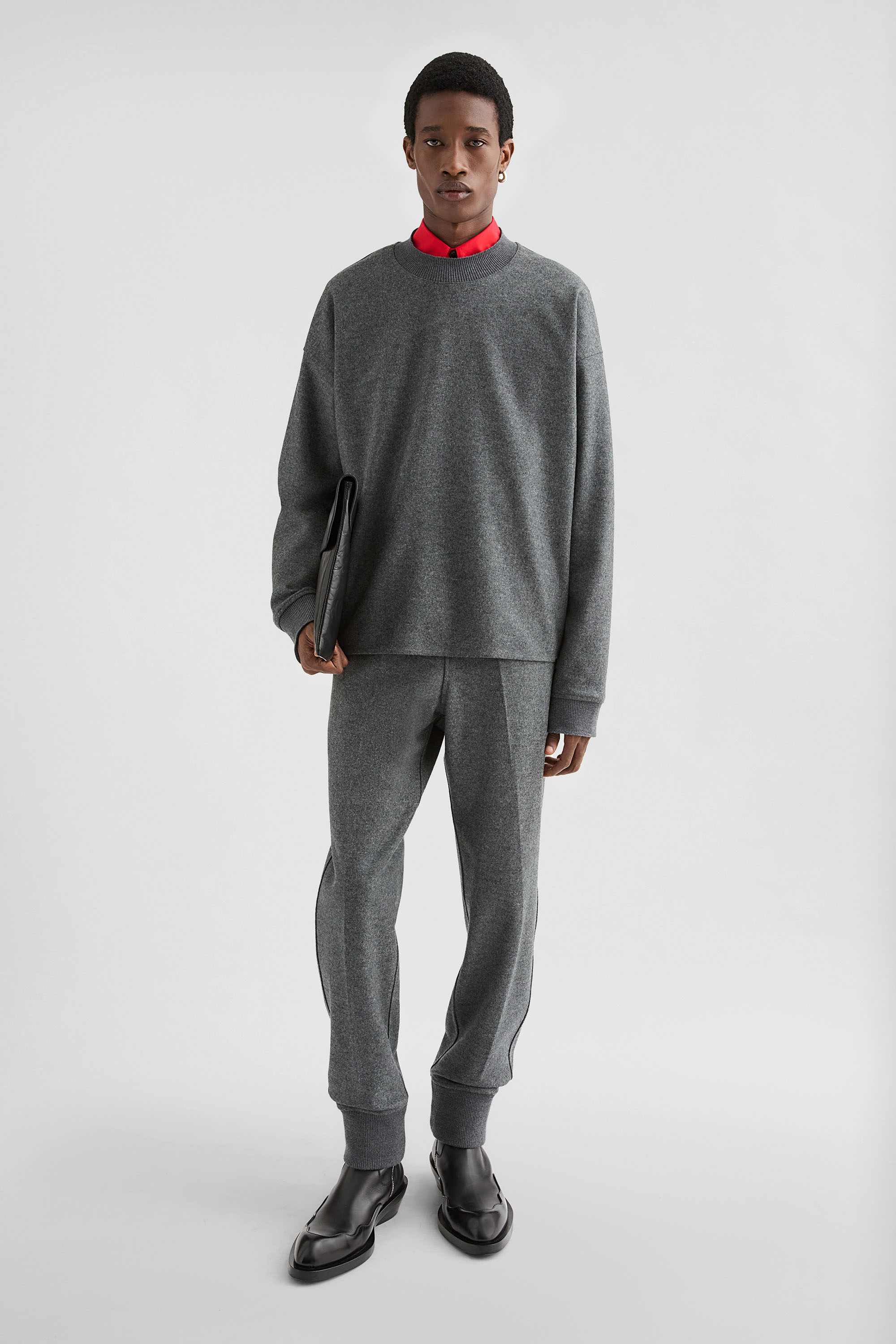 Wool Melton Crew-Neck Sweatshirt - Sweatshirts - Image 1