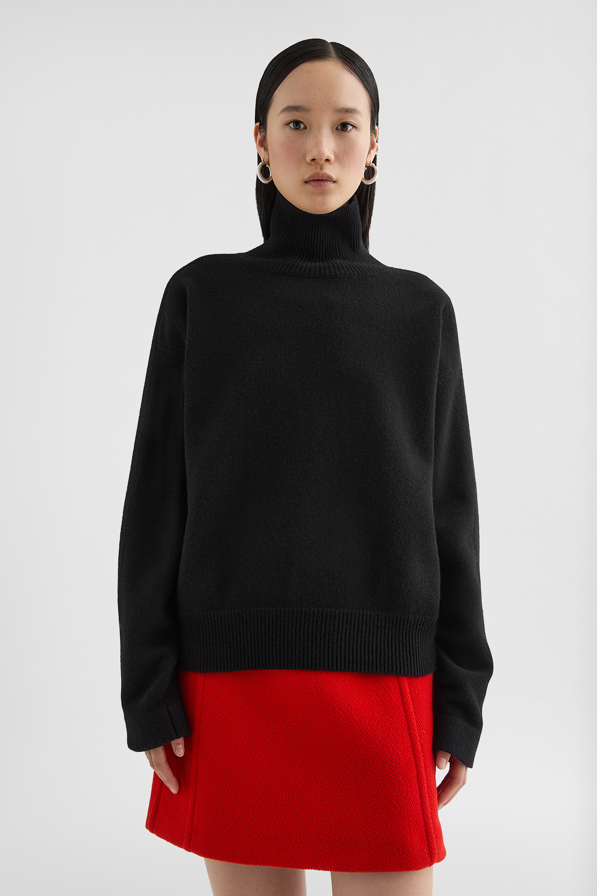 Wool Blend High-Neck Sweater - Sweaters - Image 3