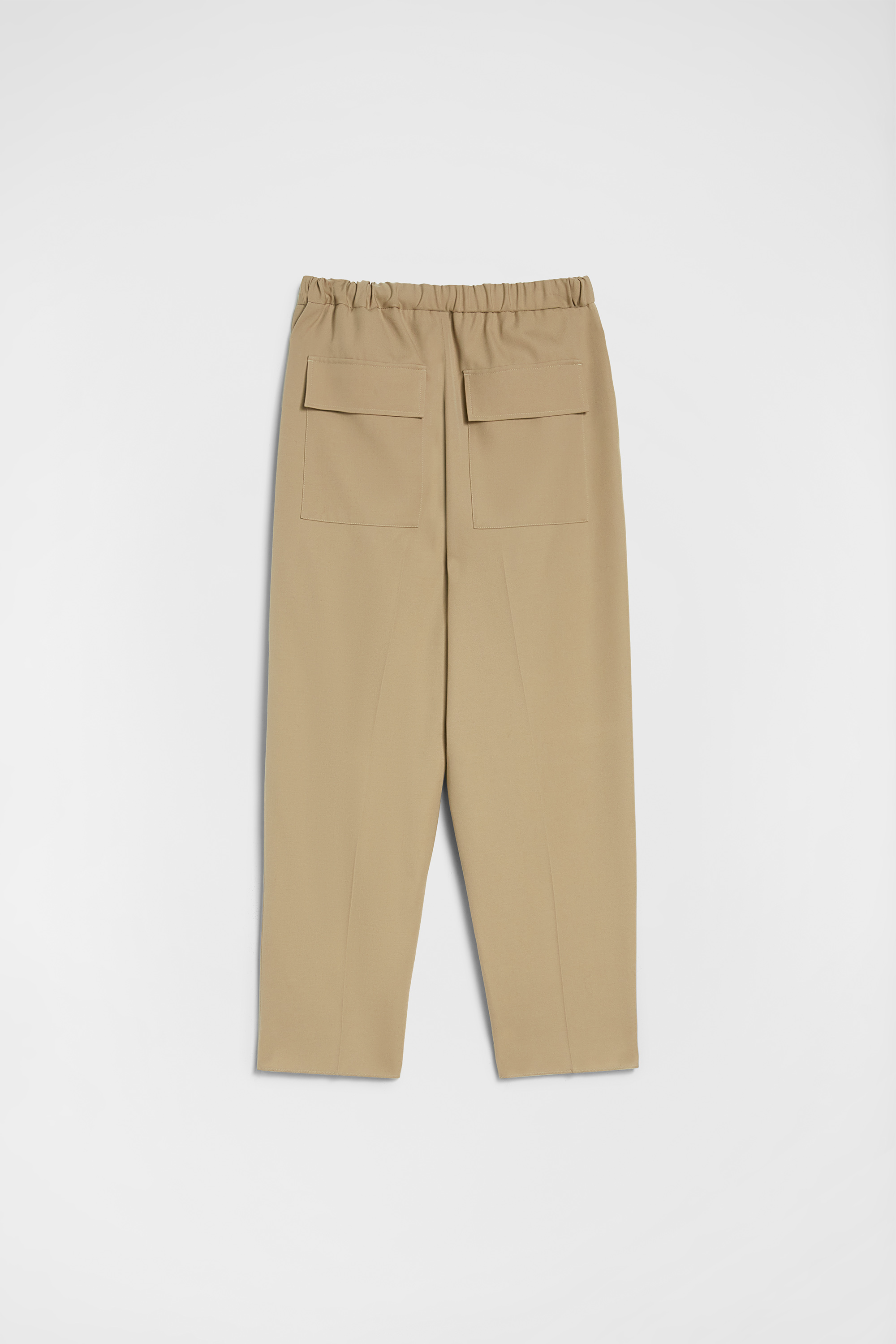 Wool Gabardine Tapered Trousers - Trousers - Image 8