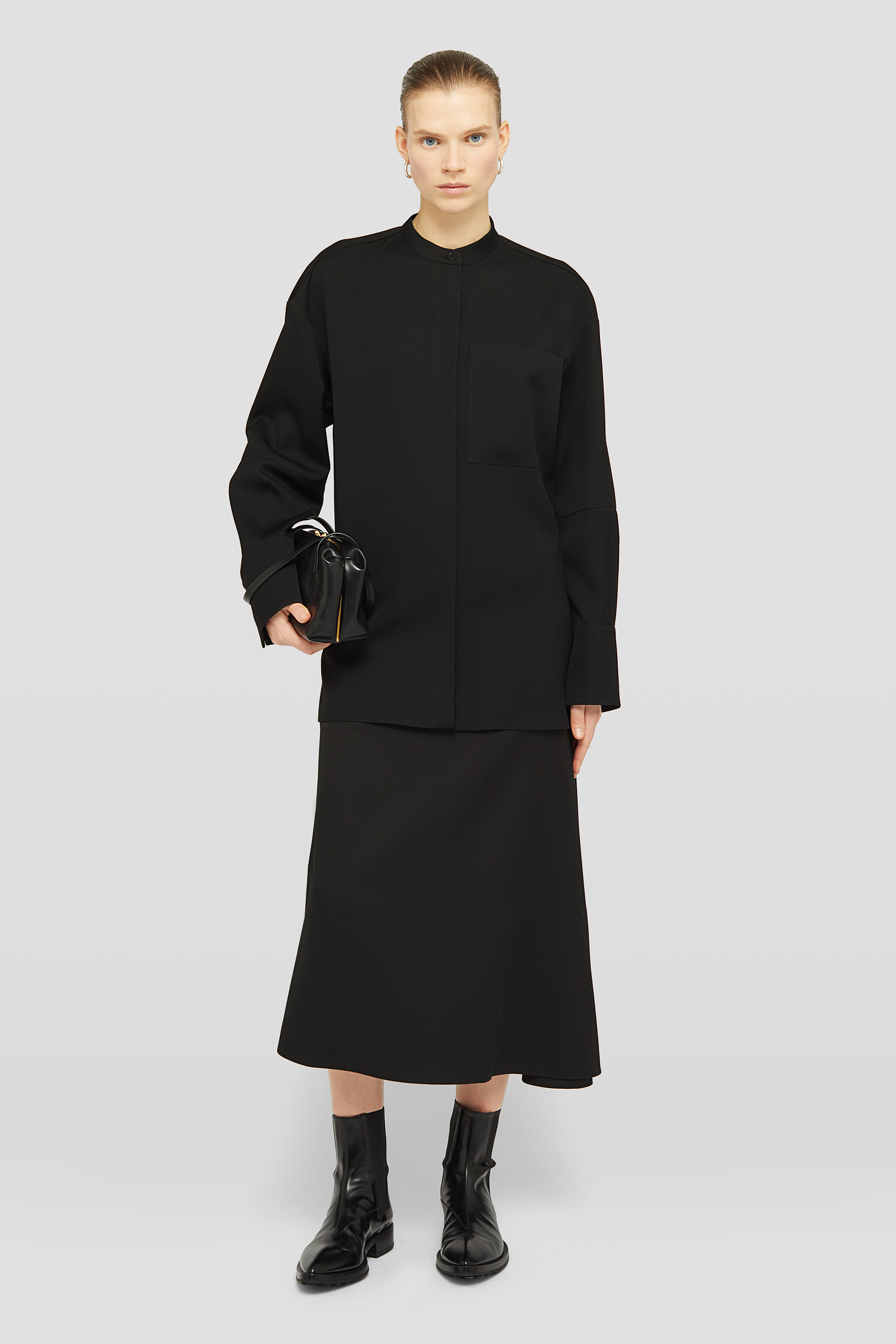 Lightweight Wool Gabardine Shirt - Shirts - Image 1