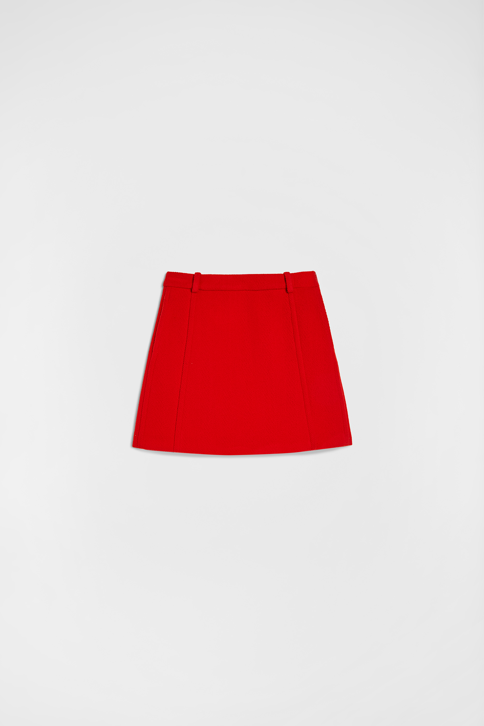Wool Chevron Mini Skirt - Skirts - Image 6