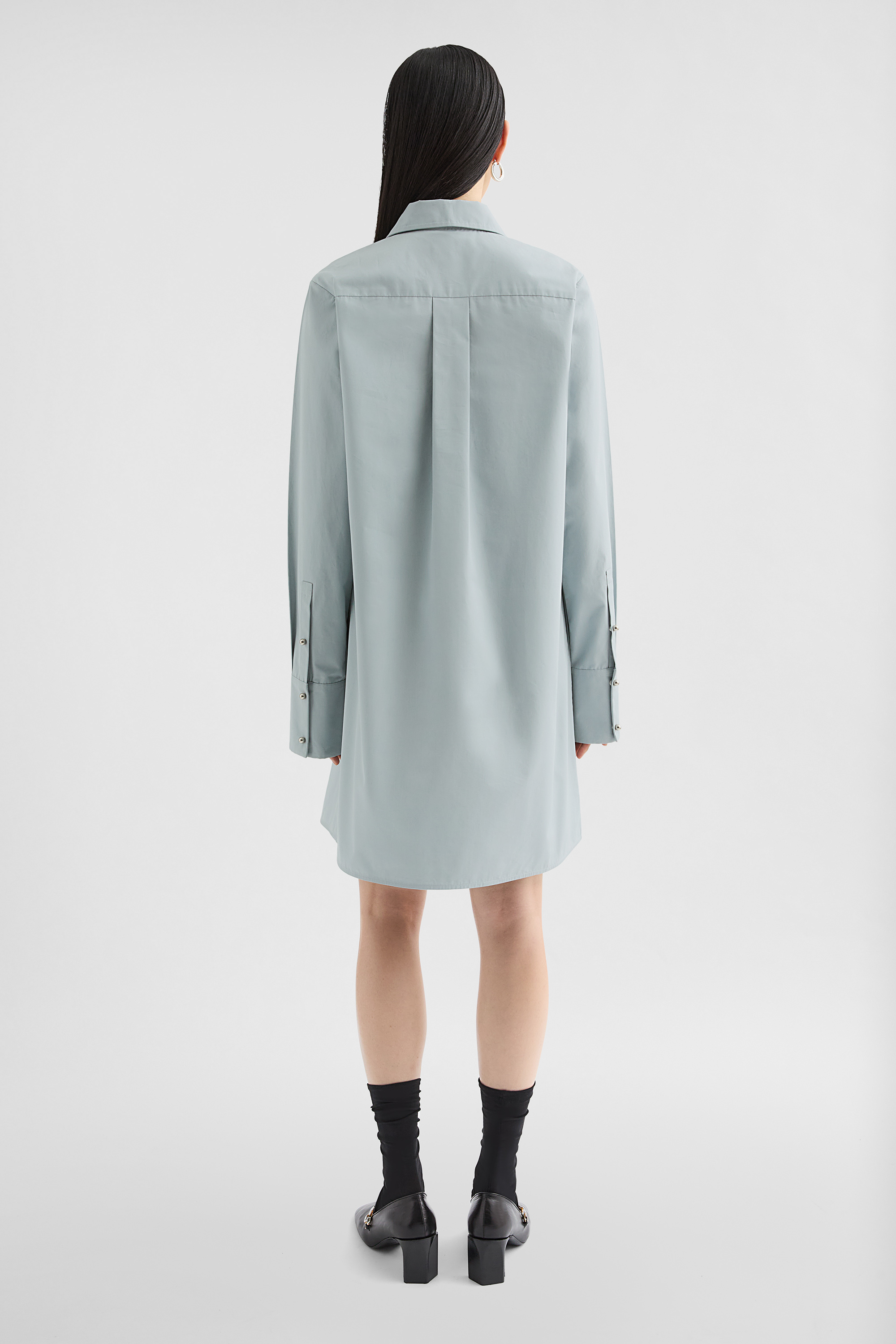 Cotton Poplin Polo Dress - Dresses - Image 4