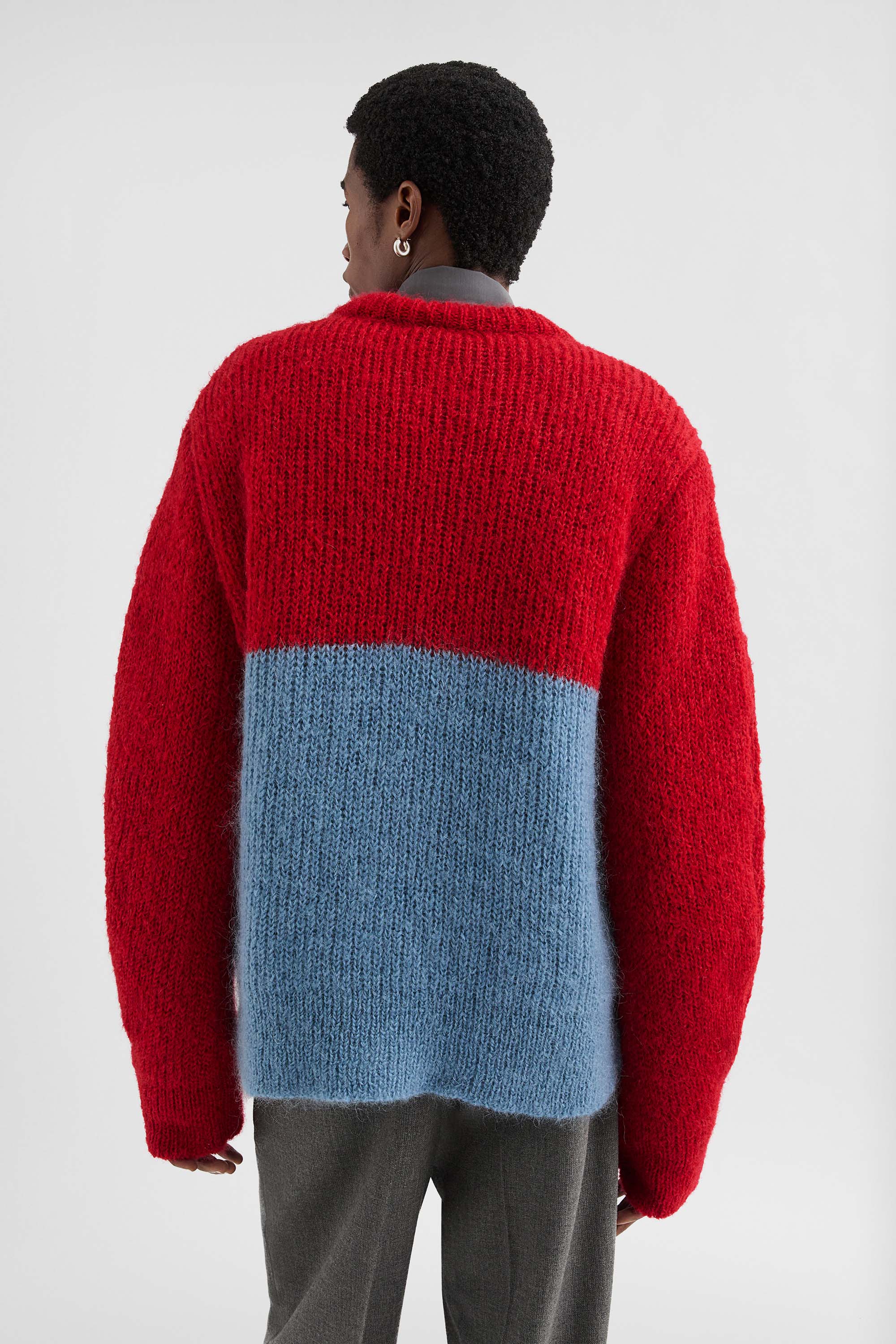 Pull à col rond en laine mélangée - Maille - Image 4