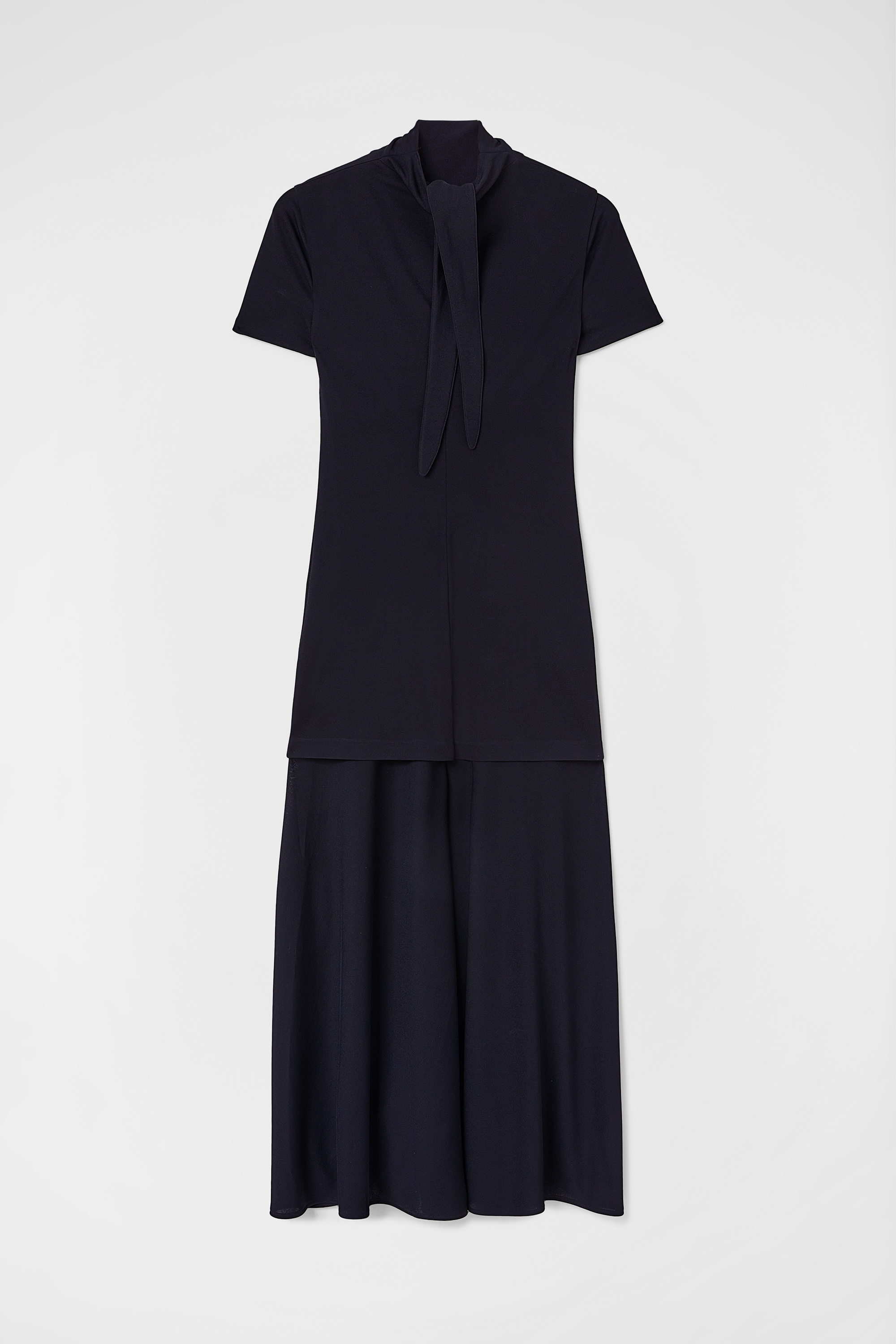 Kleid mit Stehkragen aus fließender Viskose - Kleider - Image 7
