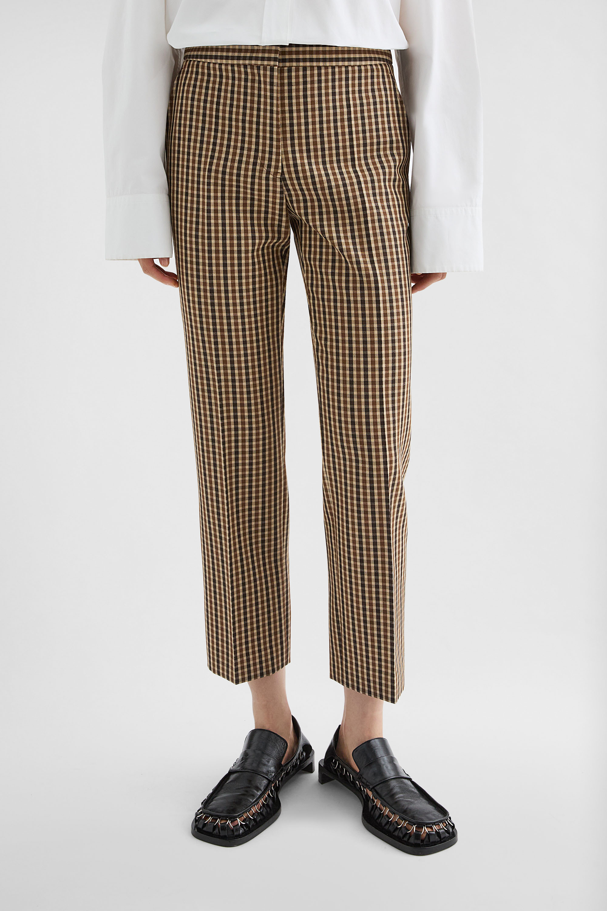 Wool Canvas Tailored Trousers - Trousers - Image 2