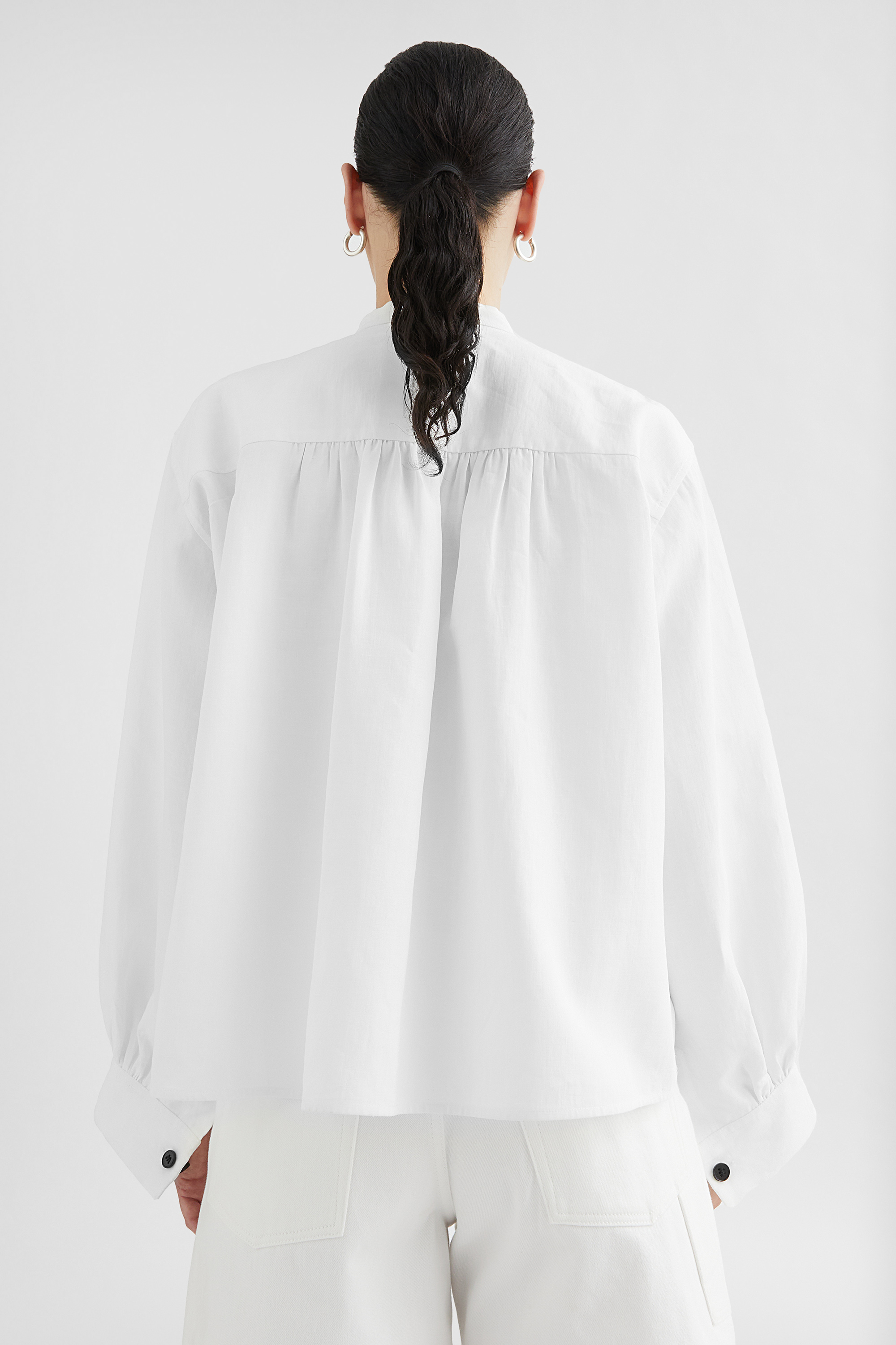 リネンプリーツシャツ - シャツ・ブラウス - Image 4