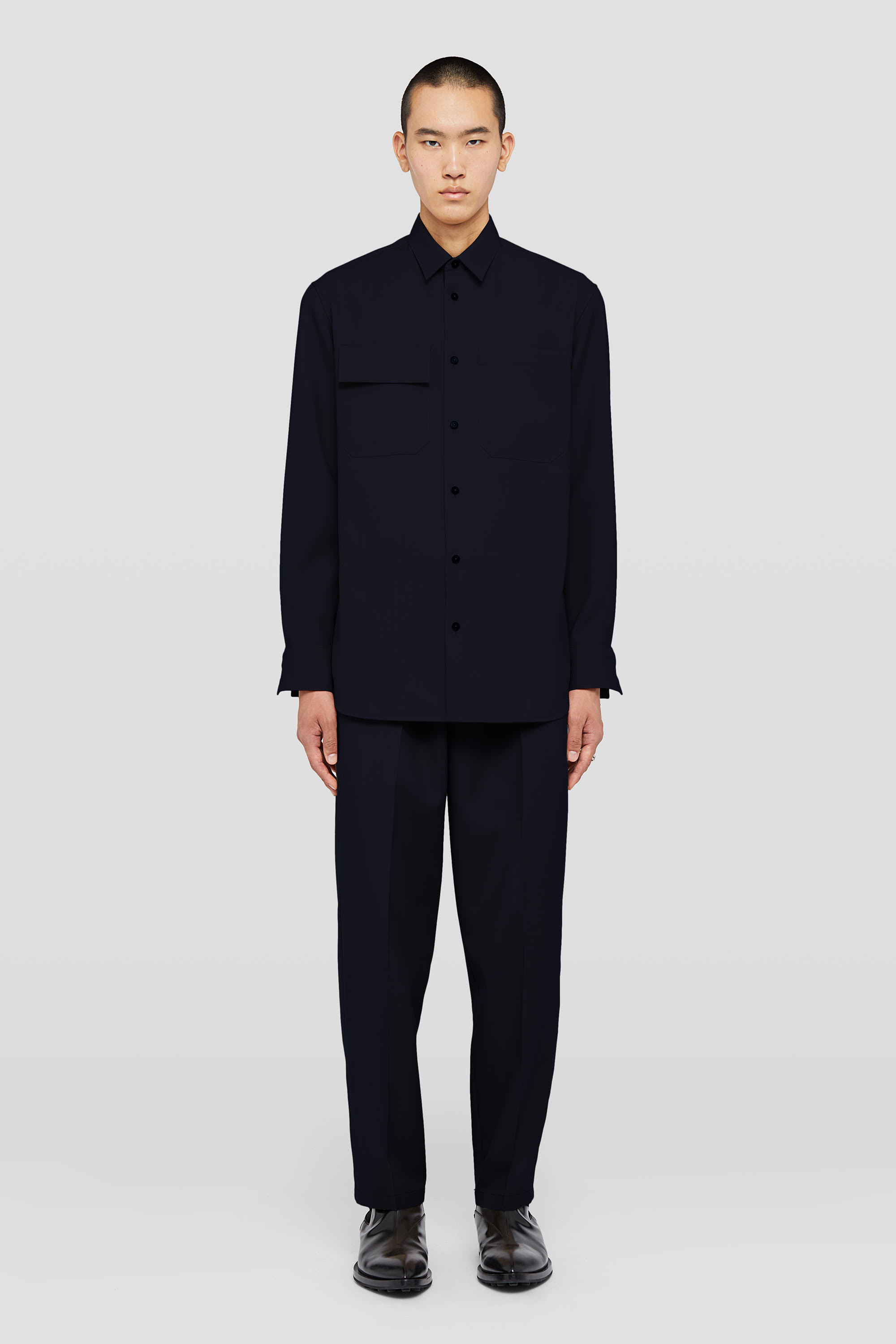 Lightweight Wool Gabardine Shirt - Shirts - Image 1
