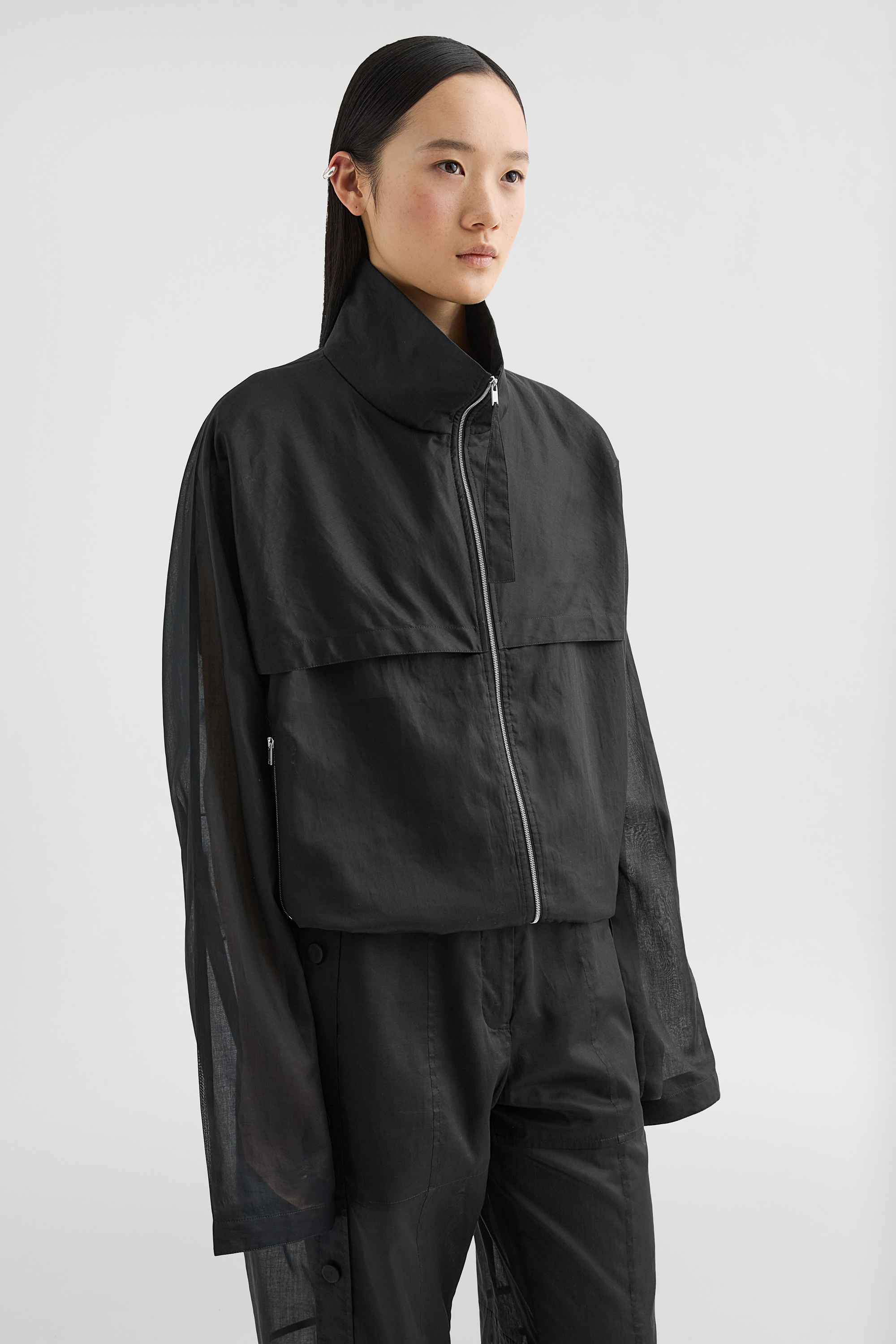 Cotton Muslin Blouson - Jackets - Image 5