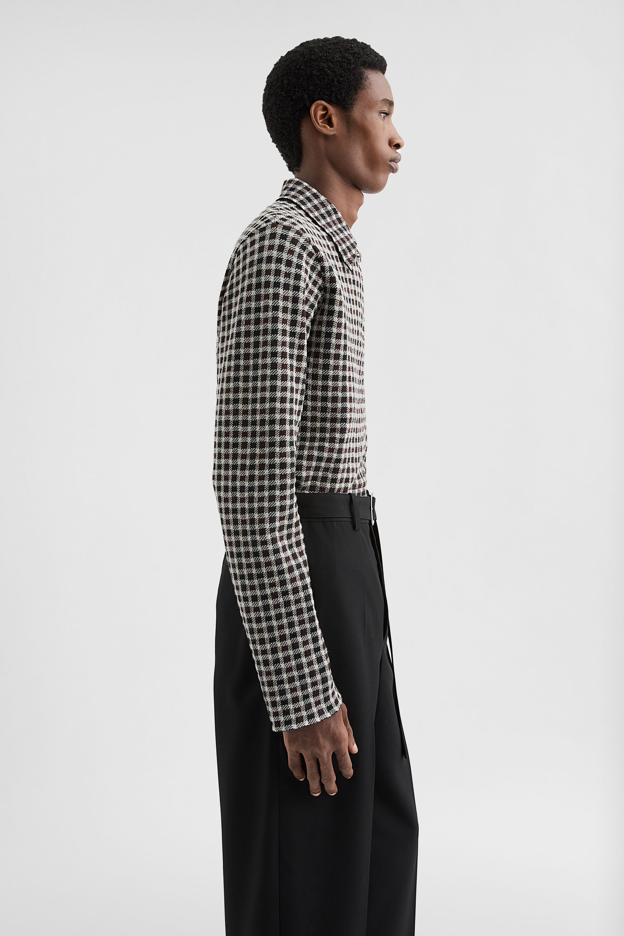 Wool Blend Zip-Up Shirt - Shirts - Image 2