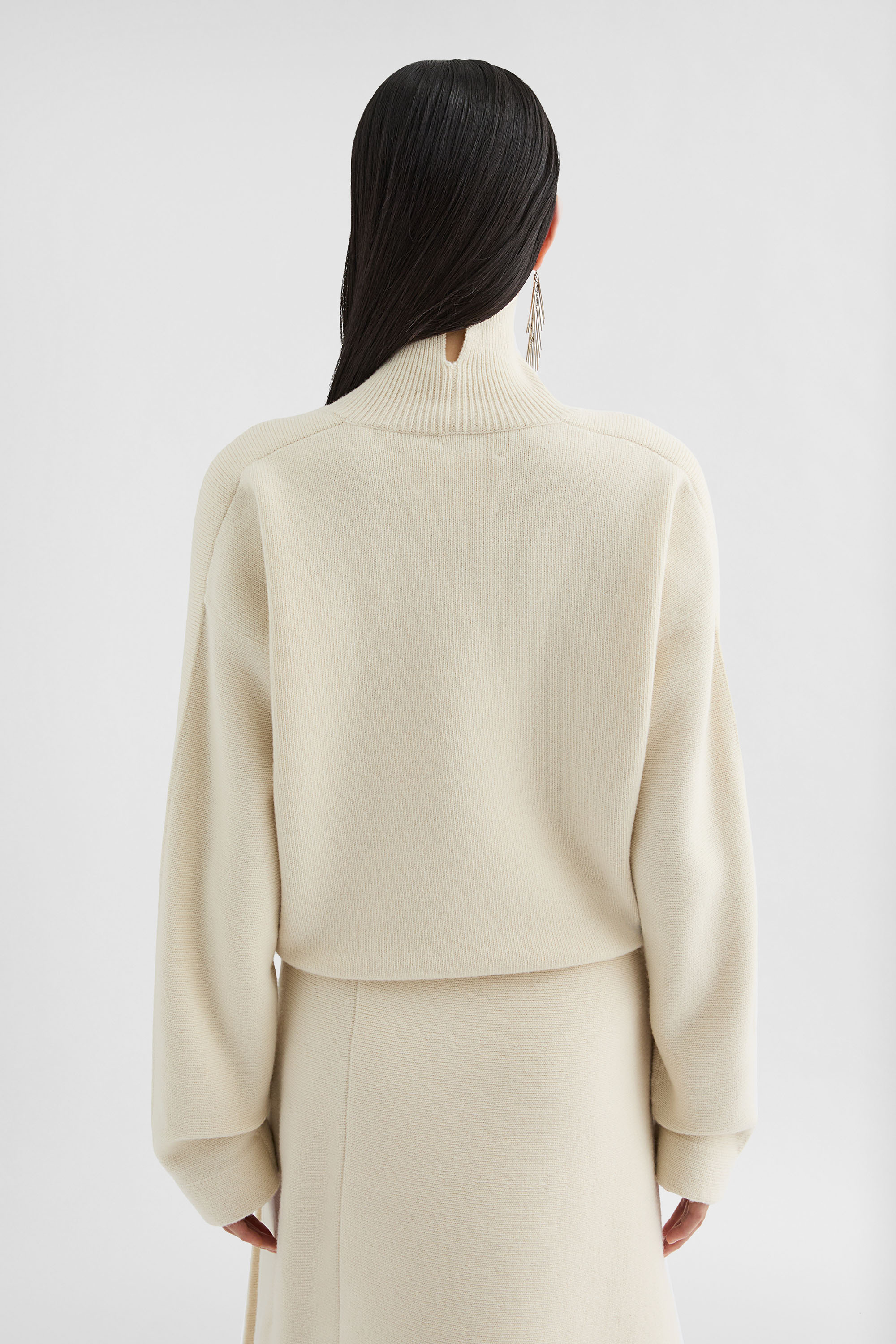 Wool Blend High-Neck Sweater - Sweaters - Image 4