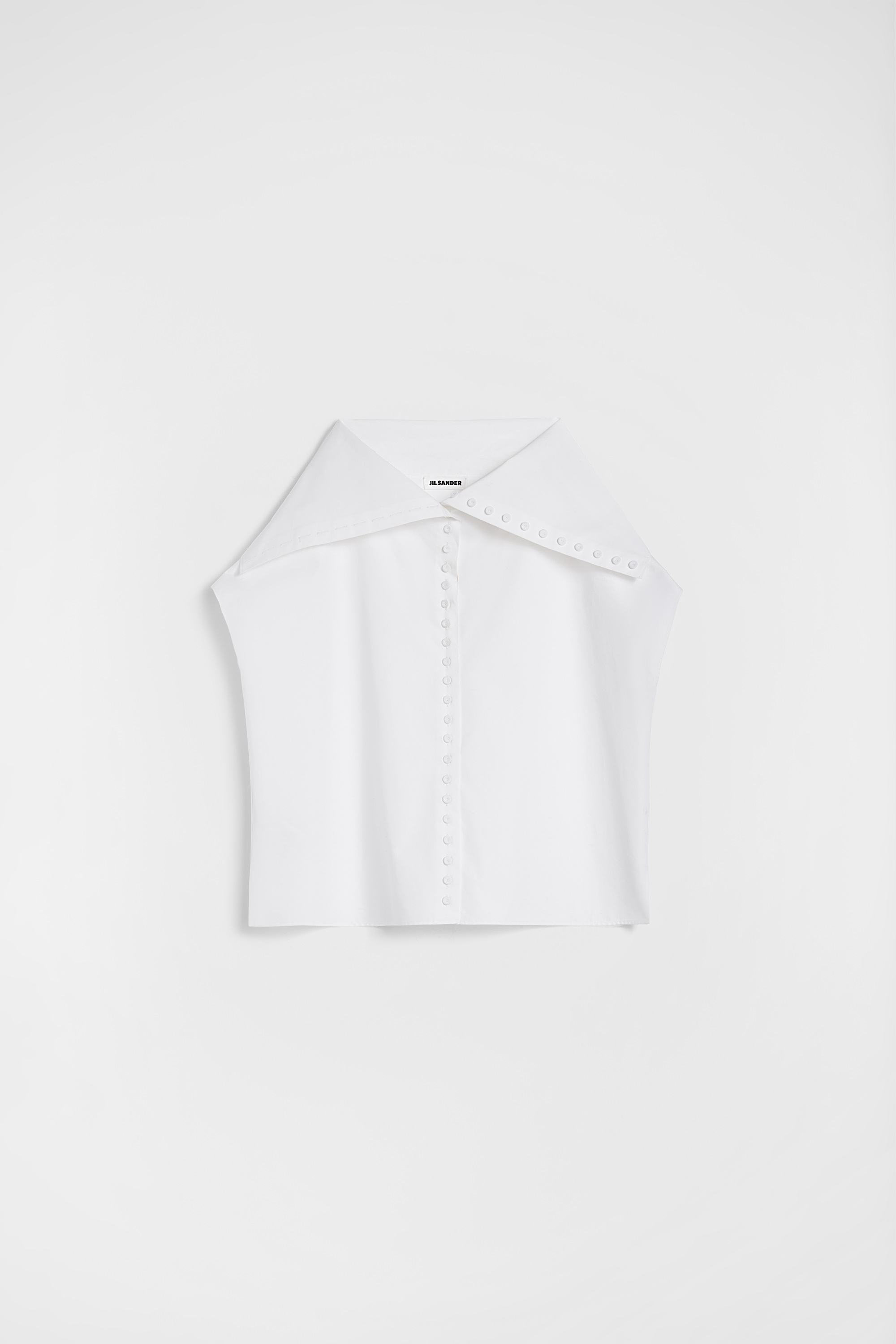 Cotton Poplin Caped Top - Tops - Image 5