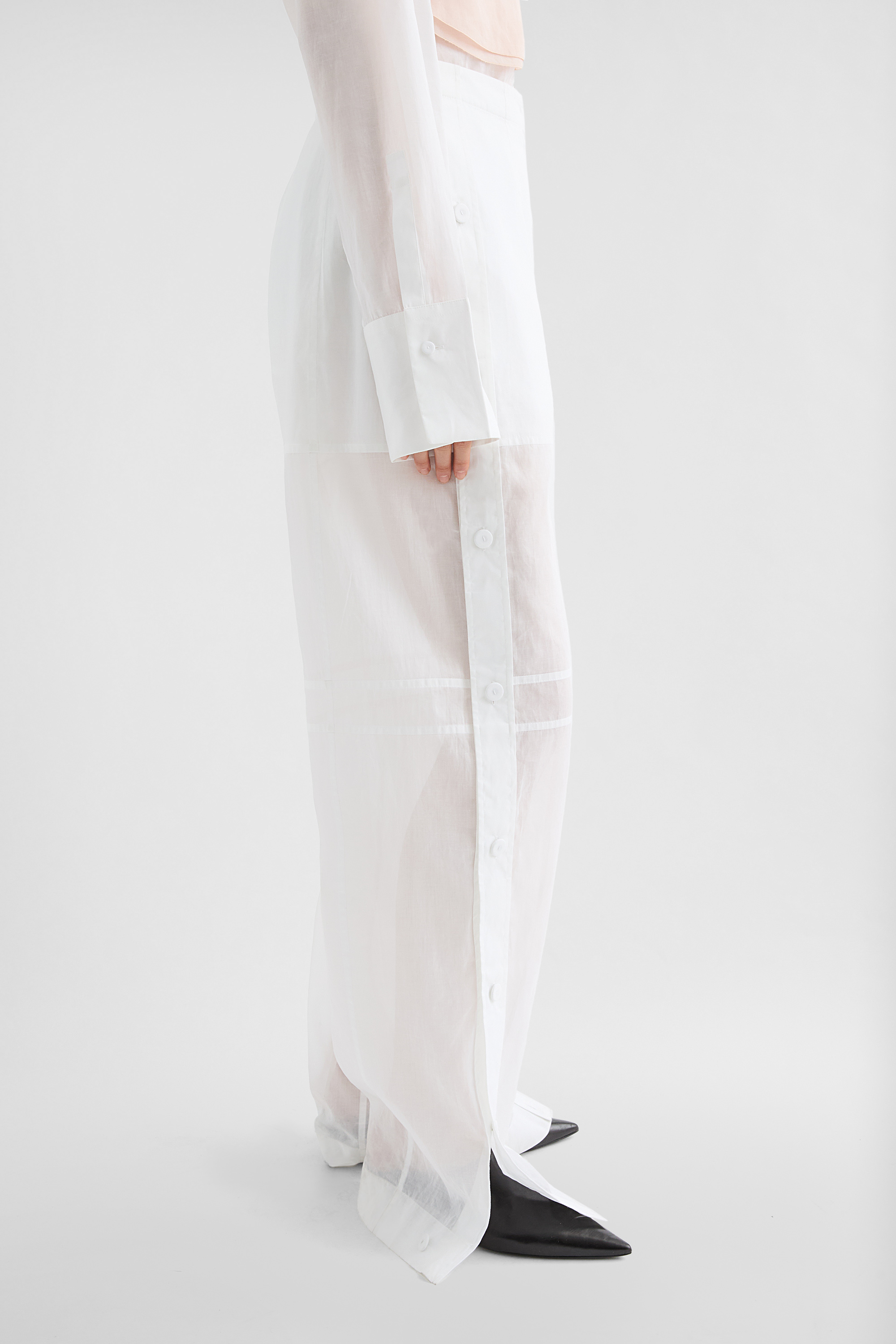 Cotton Muslin Trousers - Trousers - Image 3