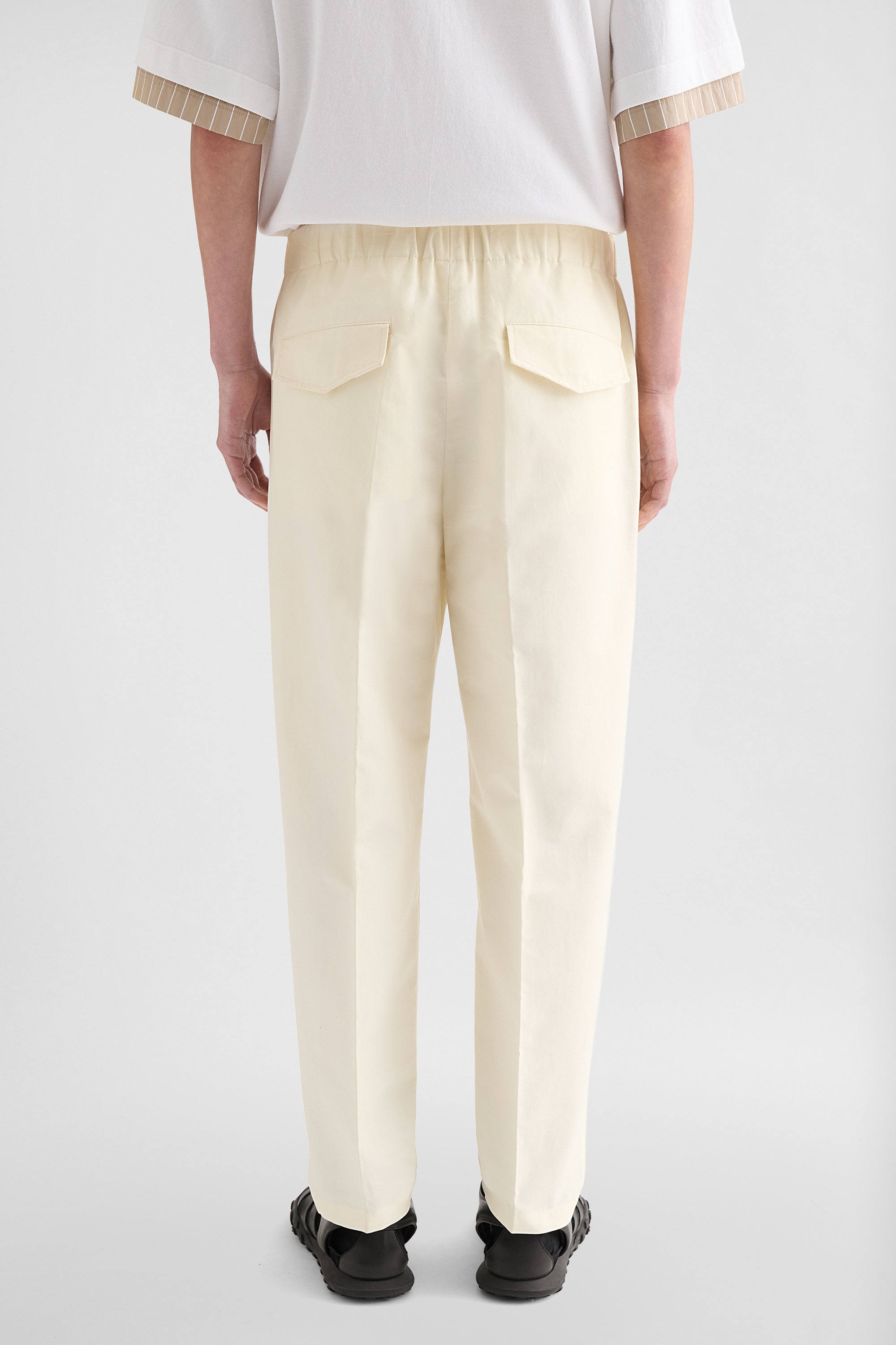 Lightweight Cotton Tapered Trousers - Trousers - Image 4