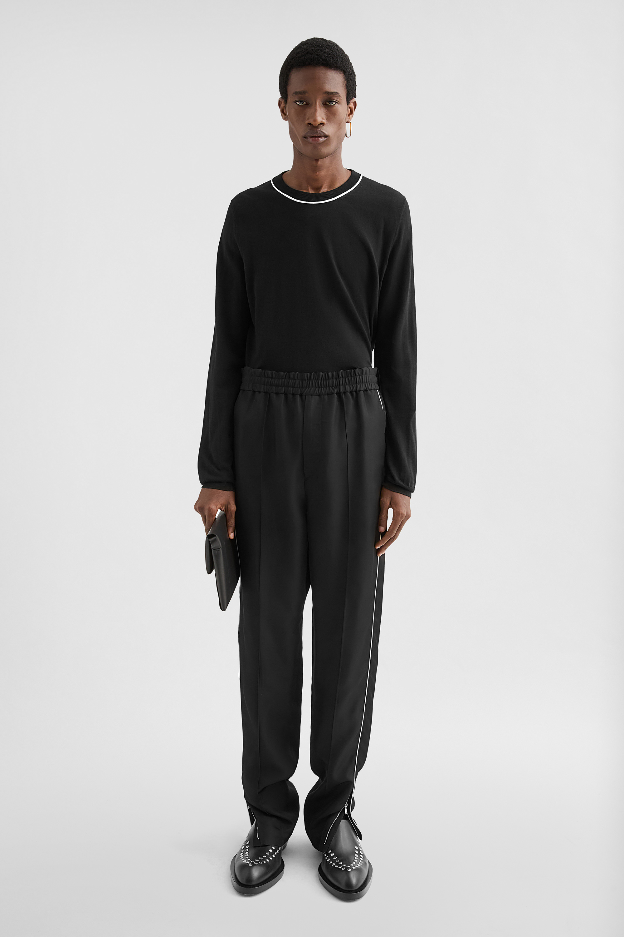 Lightweight Cotton Crew-Neck Sweater - Sweaters - Image 1