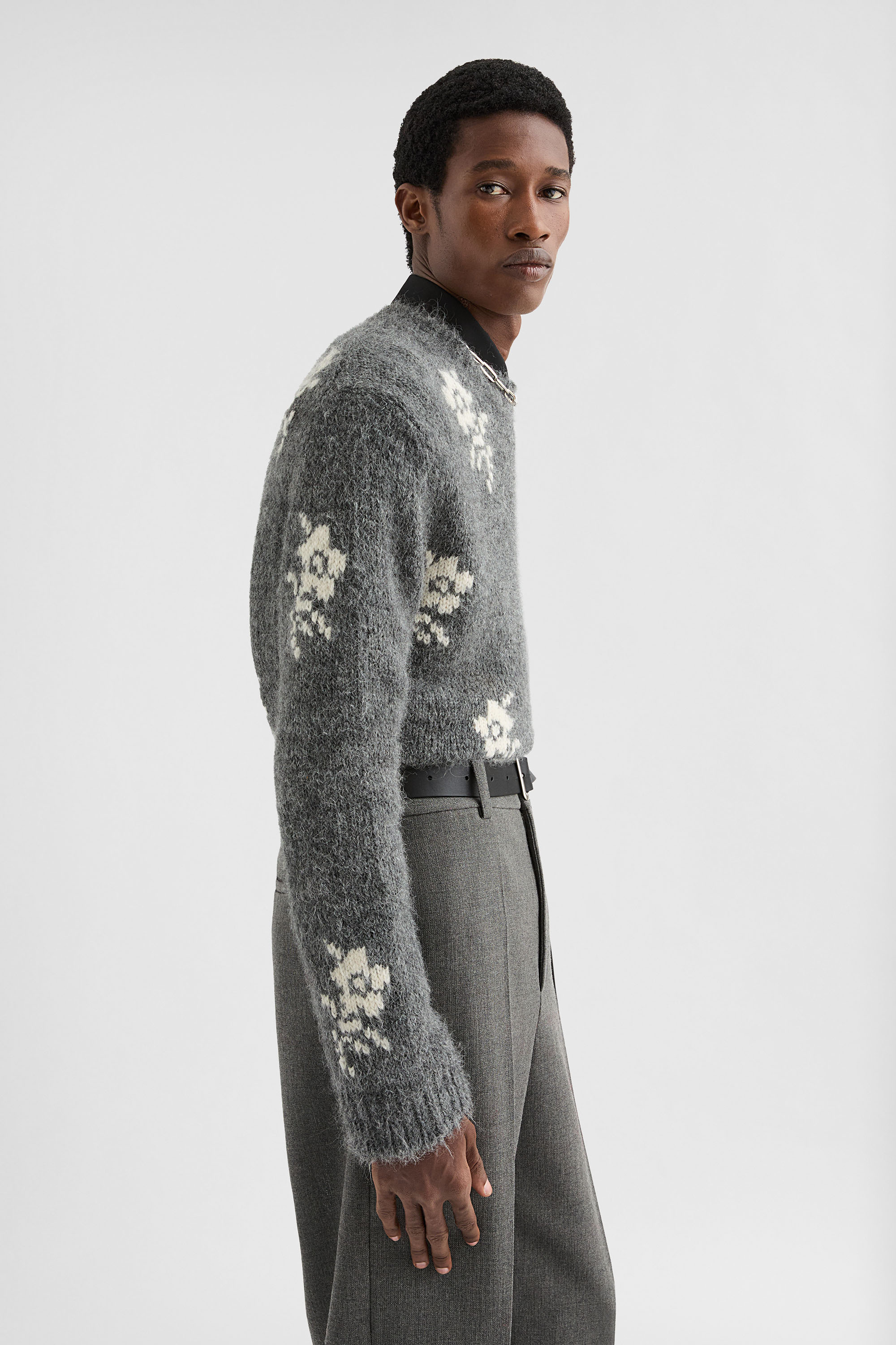 Wool Blend Crew-Neck Sweater - Sweaters - Image 2