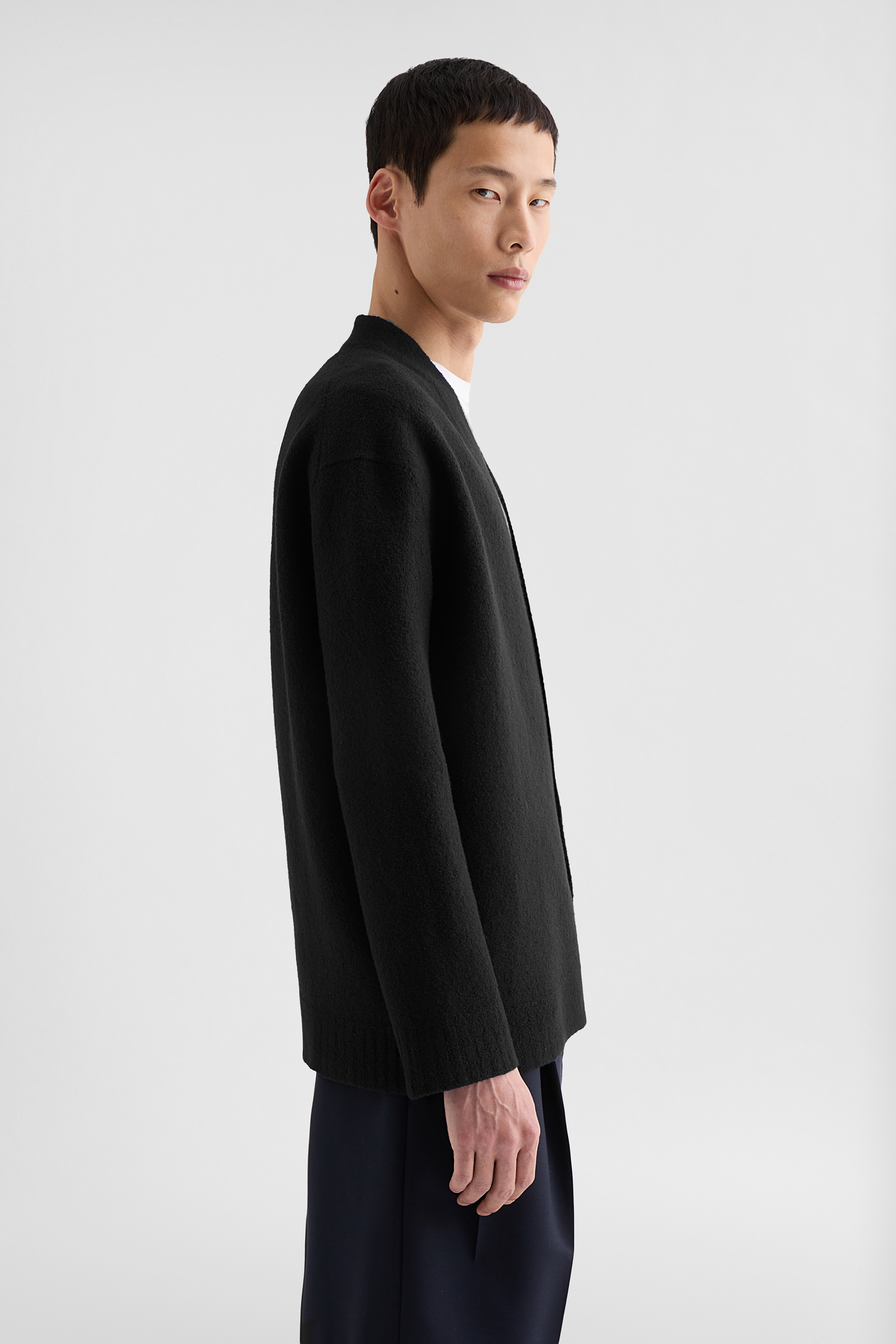 Wool V-Neck Cardigan - Cardigans - Image 2