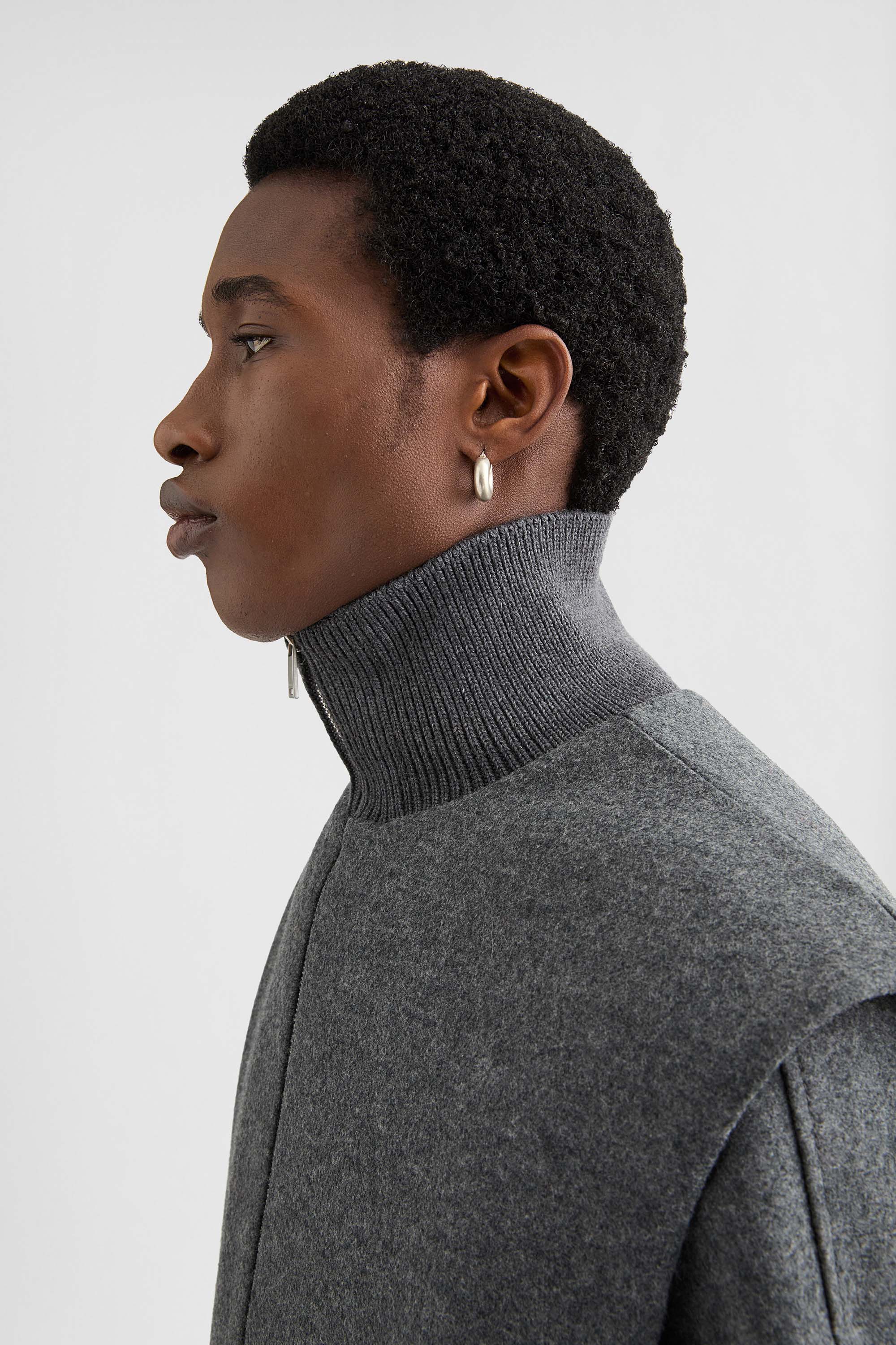 Wool Melton Padded Vest - Cardigans - Image 3